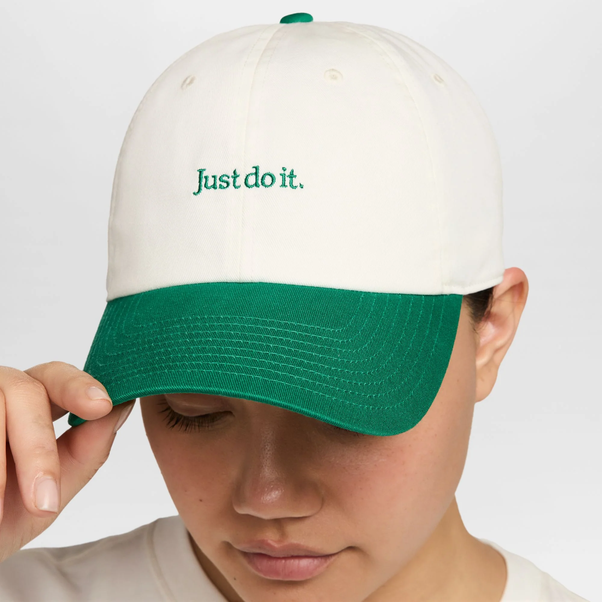 Nike Club Unstructured JDI Cap - Sail / Malachite / Malachite - Image 2