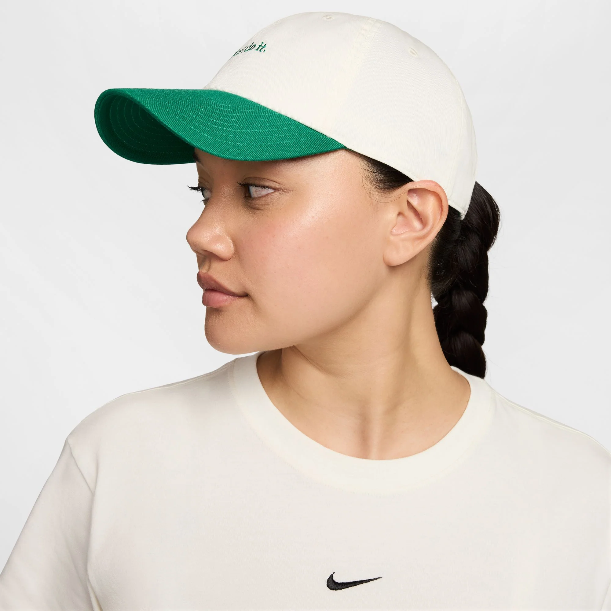 Nike Club Unstructured JDI Cap - Sail / Malachite / Malachite - Image 3