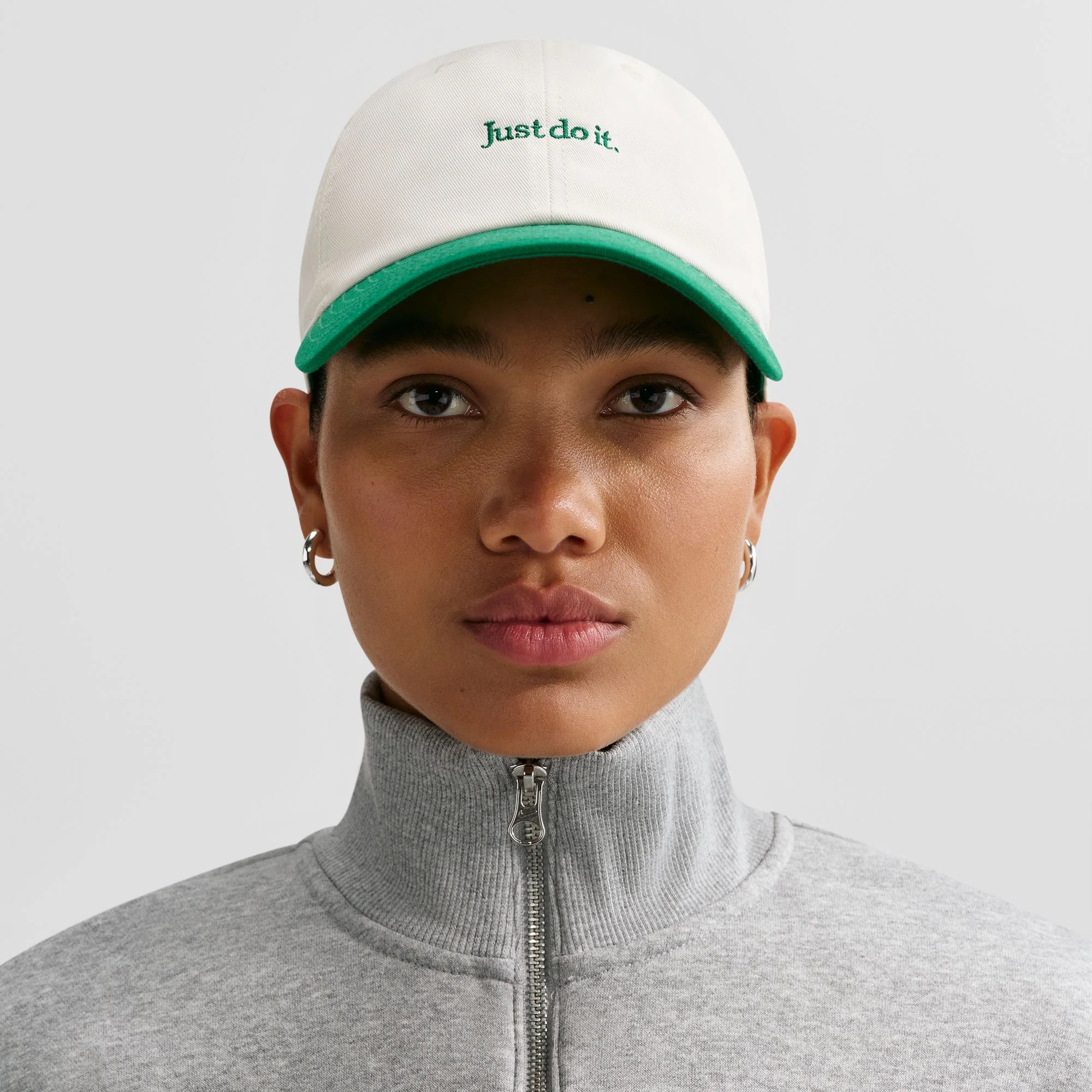 Nike Club Unstructured JDI Cap - Sail / Malachite / Malachite - Image 6