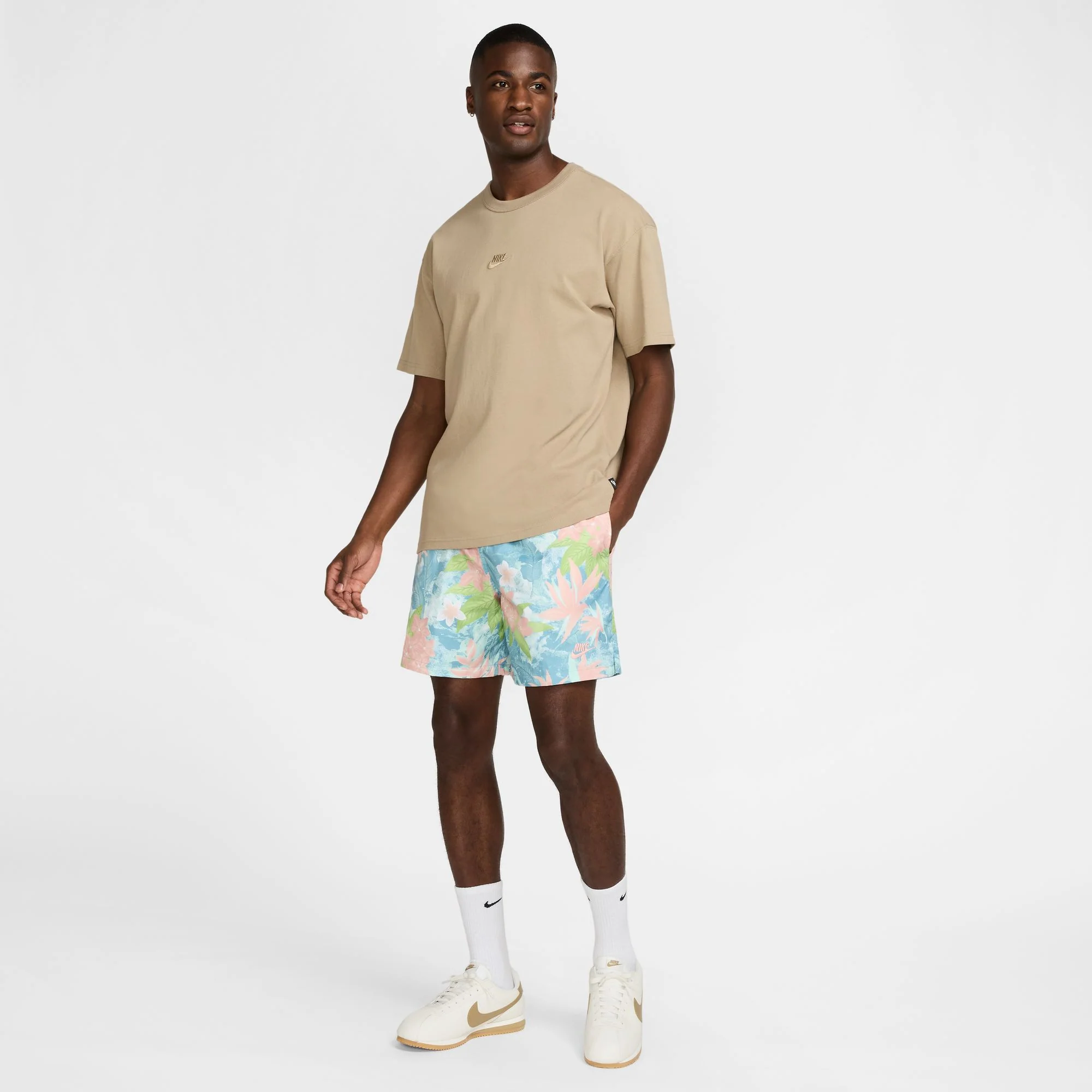 Nike Club Flow Shorts - Mint Foam/Denim Turqoise - Image 2