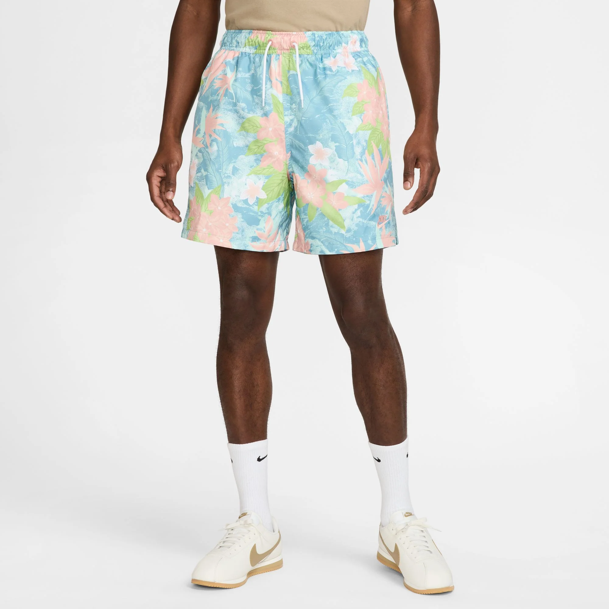 Nike Club Flow Shorts - Mint Foam/Denim Turqoise - Image 4