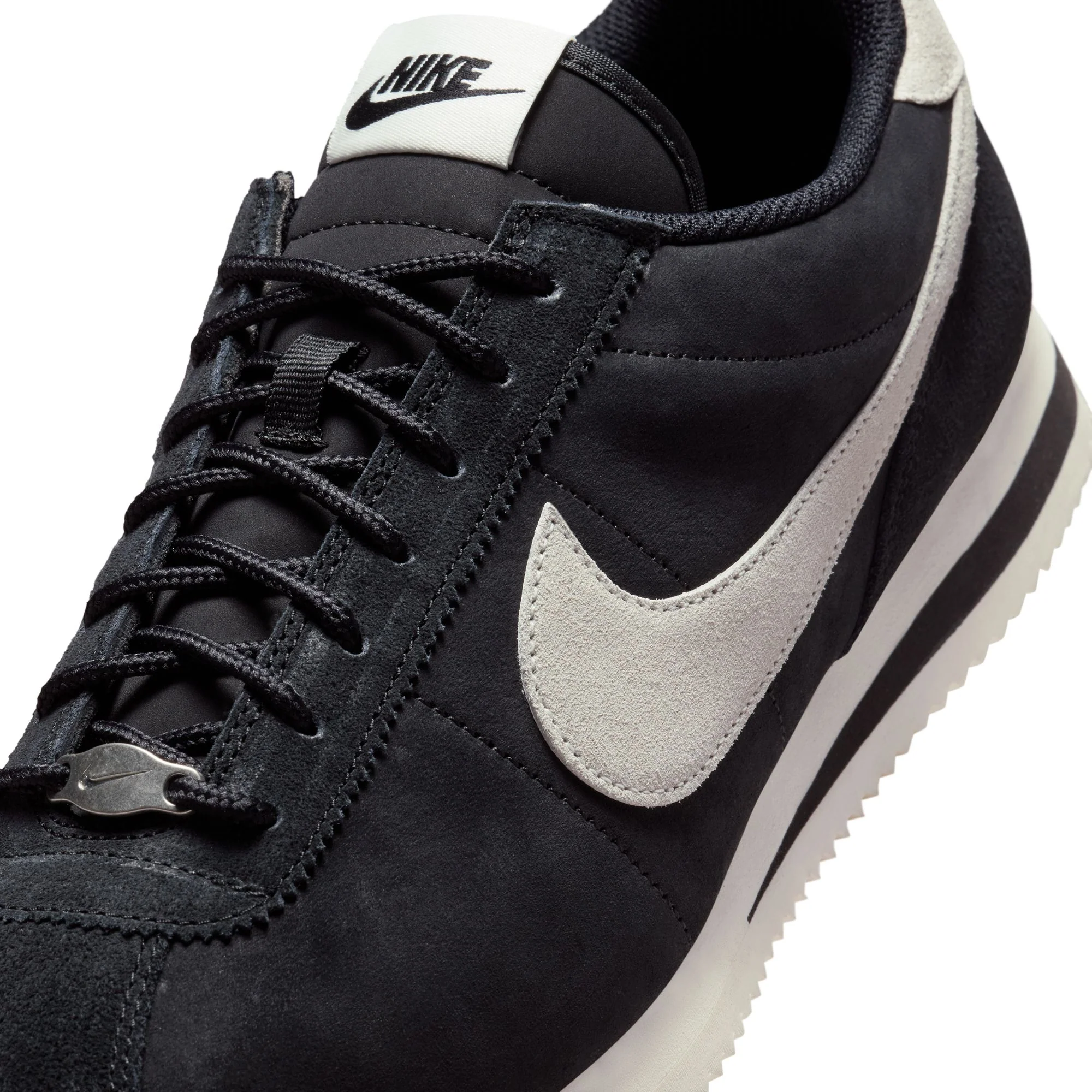 Nike Cortez Premium - Black/Black - Sail - Image 2