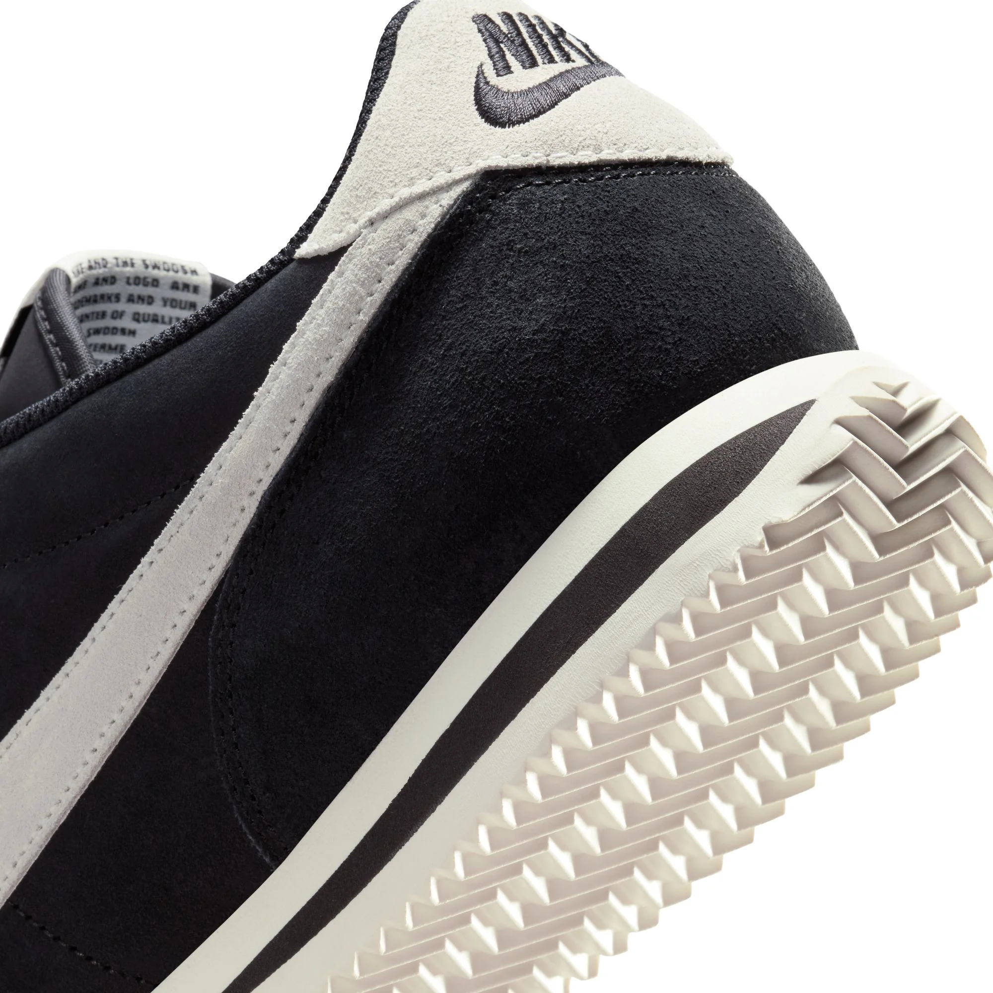 Nike Cortez Premium - Black/Black - Sail - Image 3