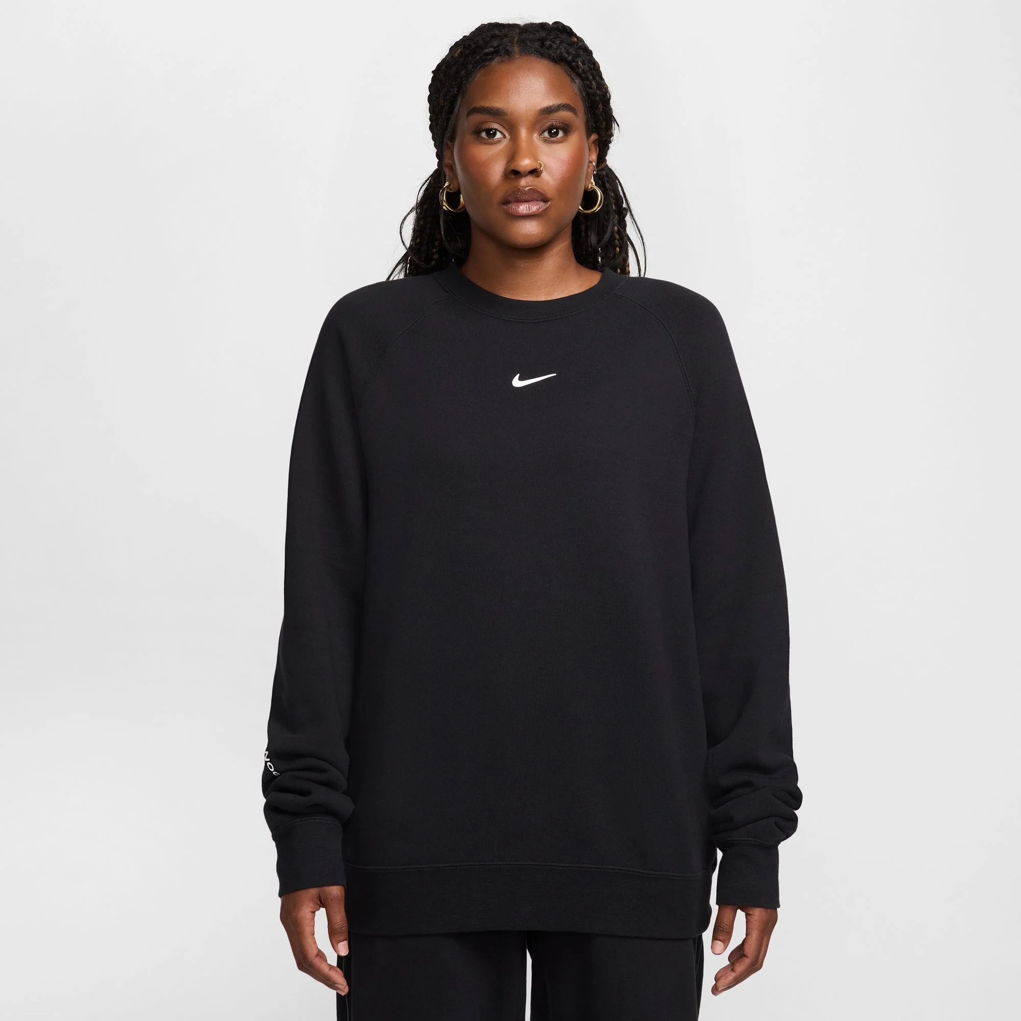 Nike NOCTA CS Cardinal Fleece Crewneck - Black / White - Image 8