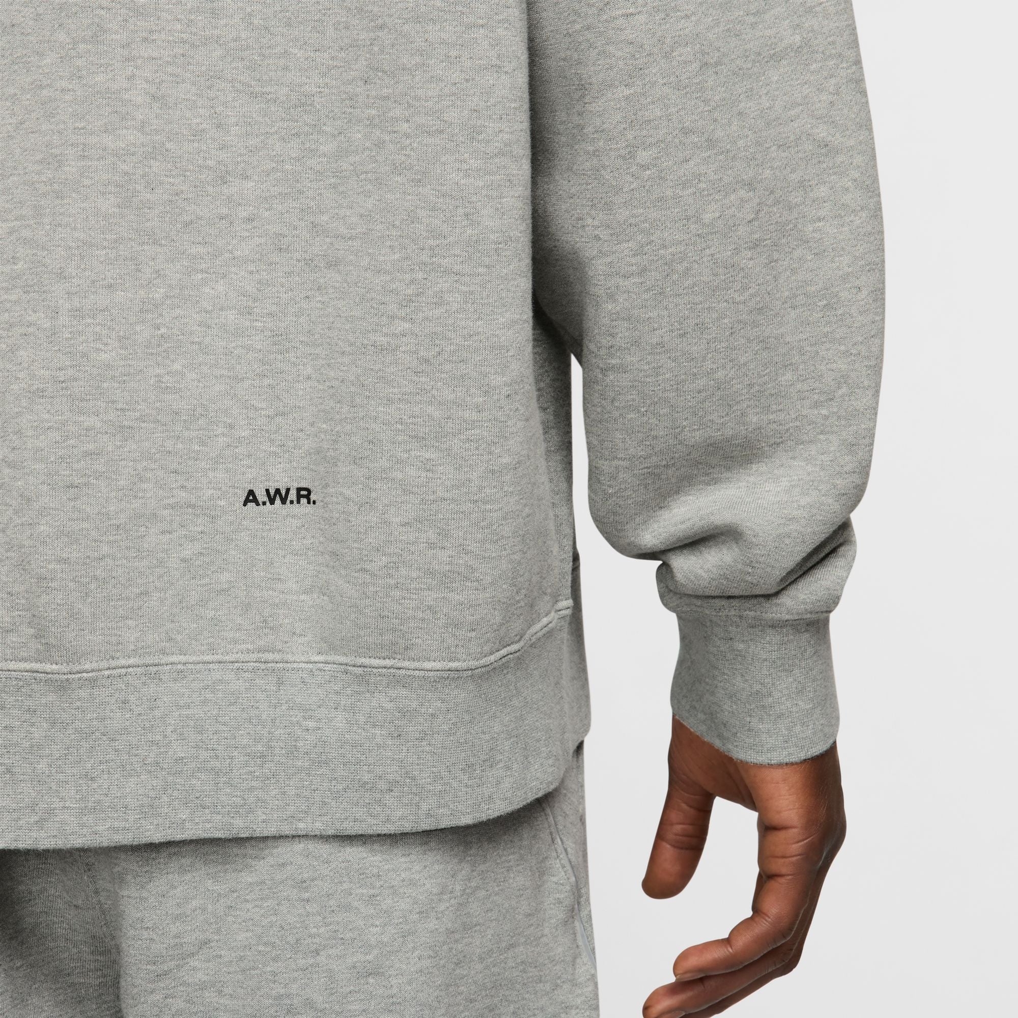 Nike NOCTA CS Cardinal Fleece Crewneck - Dark Grey Heather / Black - Image 4