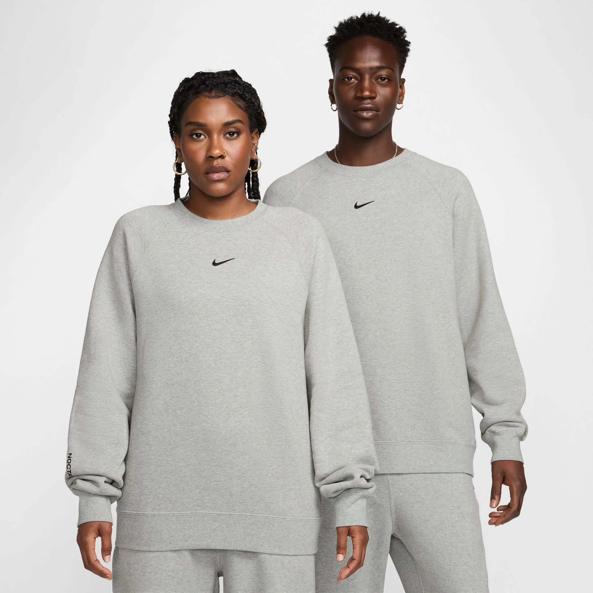 Nike NOCTA CS Cardinal Fleece Crewneck - Dark Grey Heather / Black - Image 9