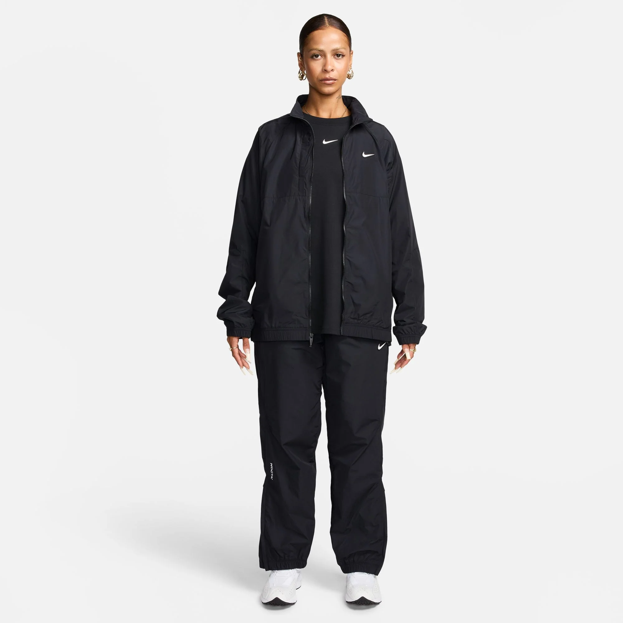 Nocta Northstar Nylon Track Jacket - Black/Black/White - Image 10