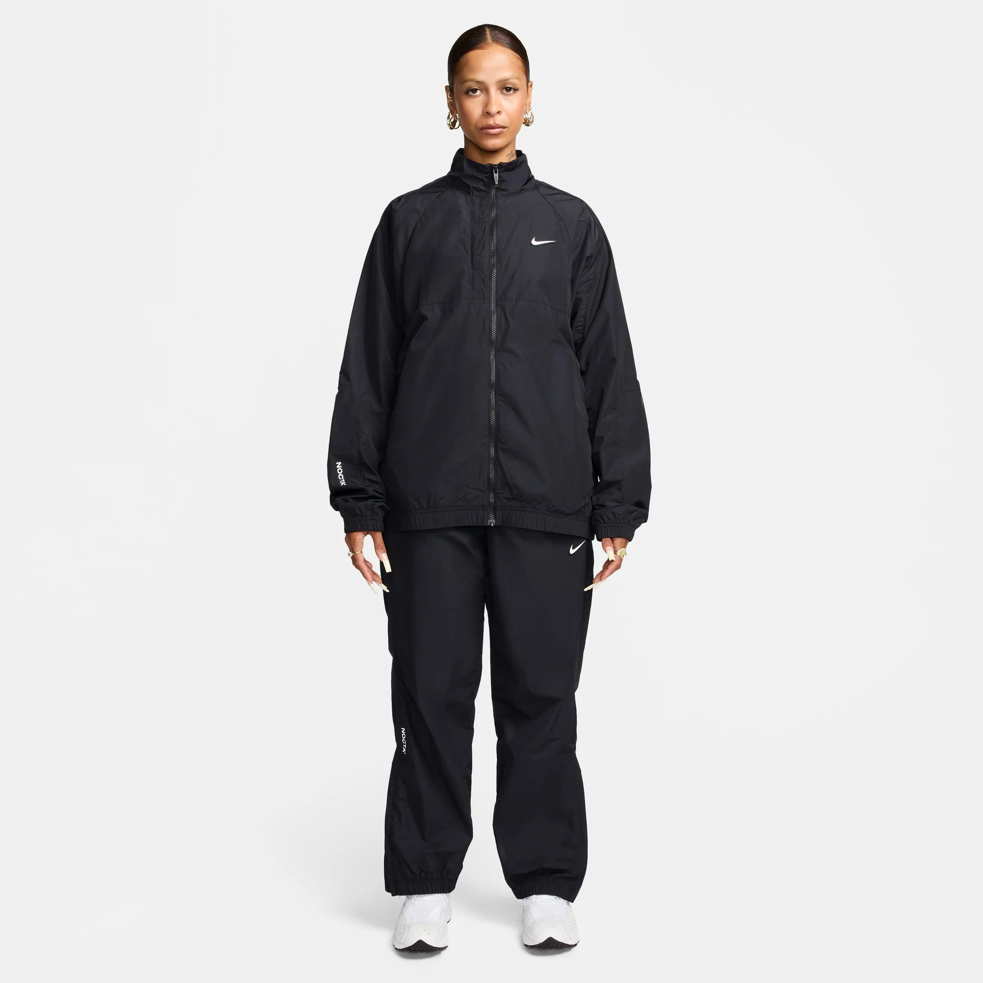 Nocta Northstar Nylon Track Jacket - Black/Black/White - Image 11