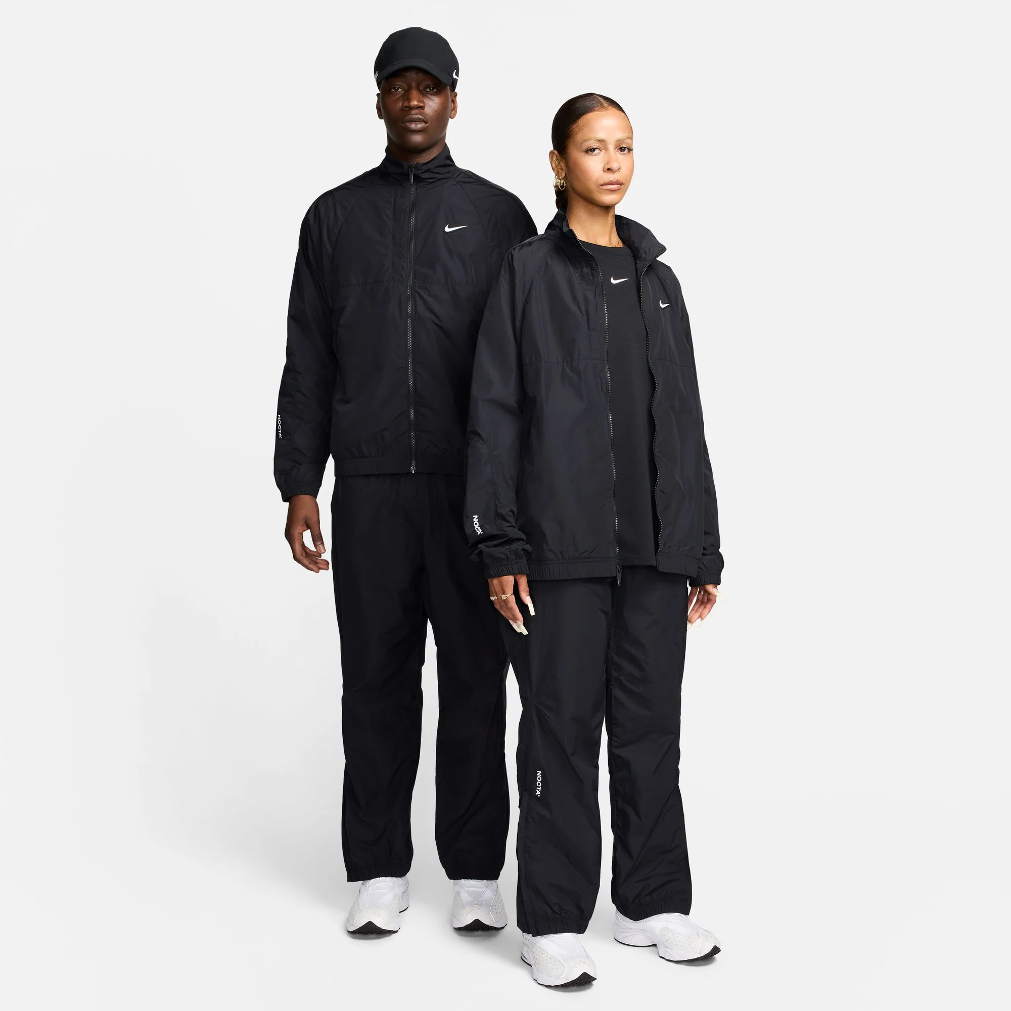 Nocta Northstar Nylon Track Jacket - Black/Black/White - Image 8