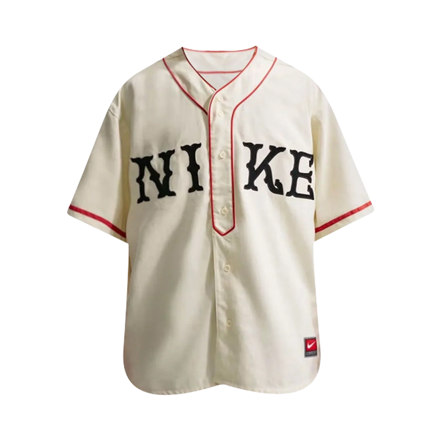 Nike Short-Sleeve Vintage Sport Top - Coconut Milk / University Red / Black