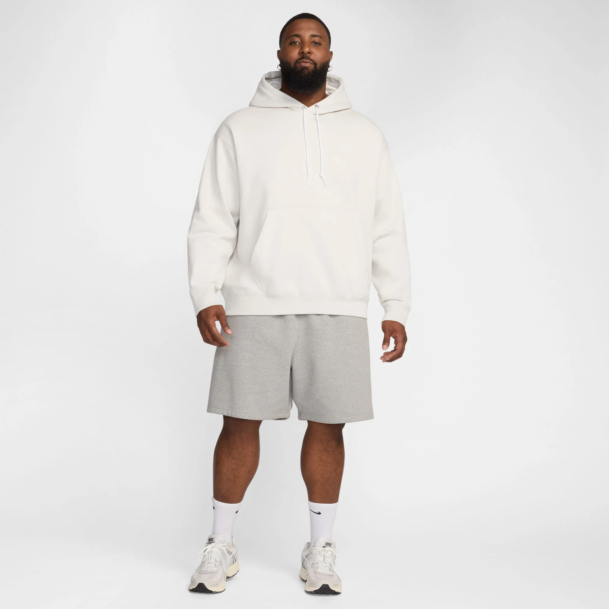 Nike Solo Swoosh Hoodie - Light Bone / White - Image 11