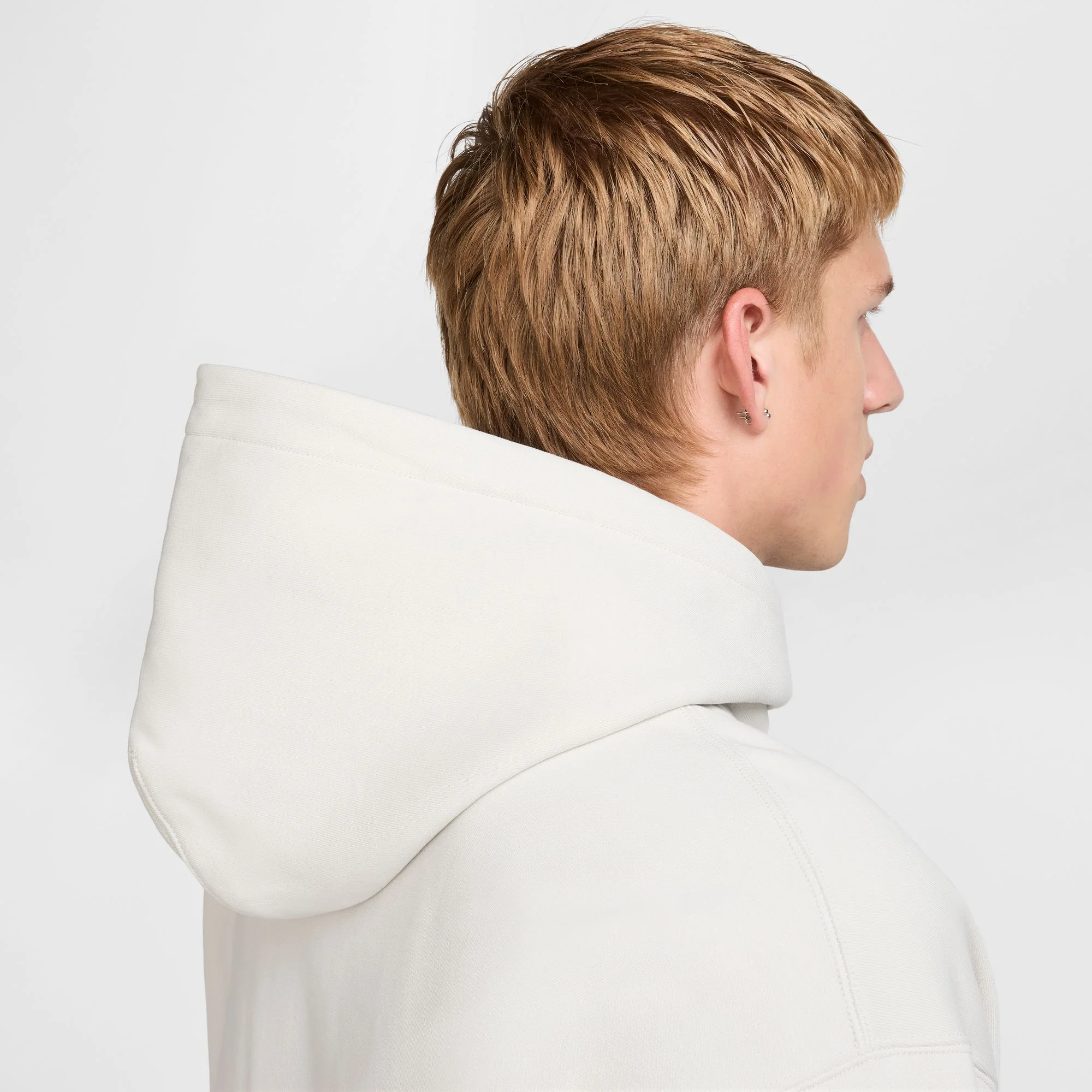 Nike Solo Swoosh Hoodie - Light Bone / White - Image 12