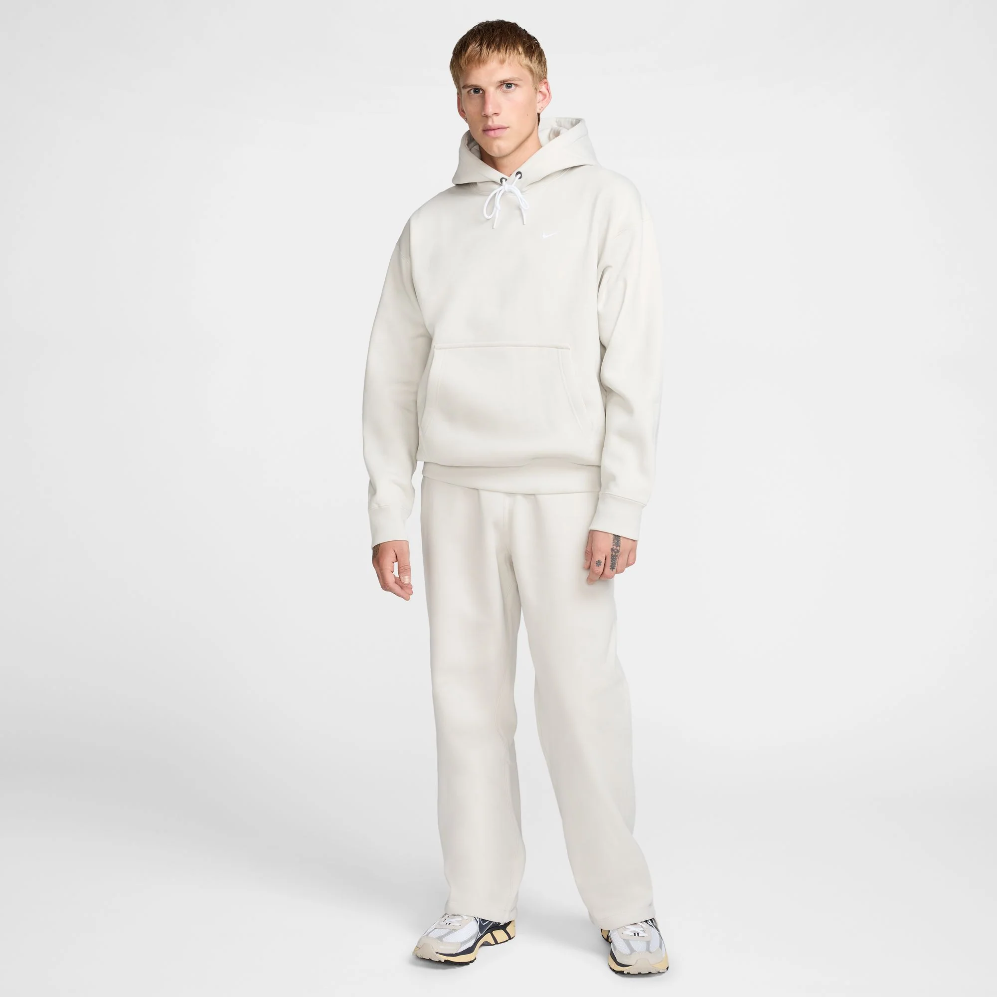 Nike Solo Swoosh Hoodie - Light Bone / White - Image 13