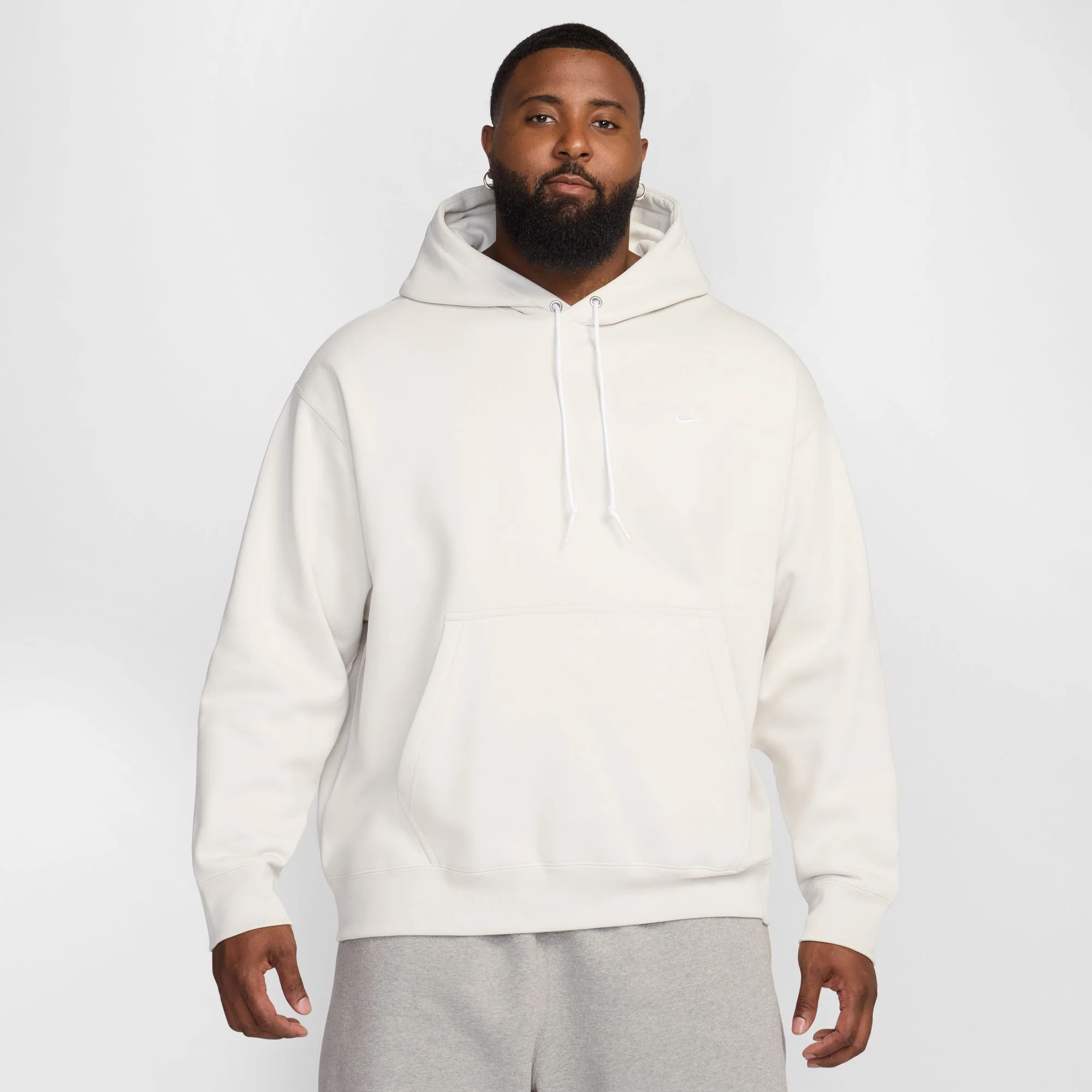 Nike Solo Swoosh Hoodie - Light Bone / White - Image 14