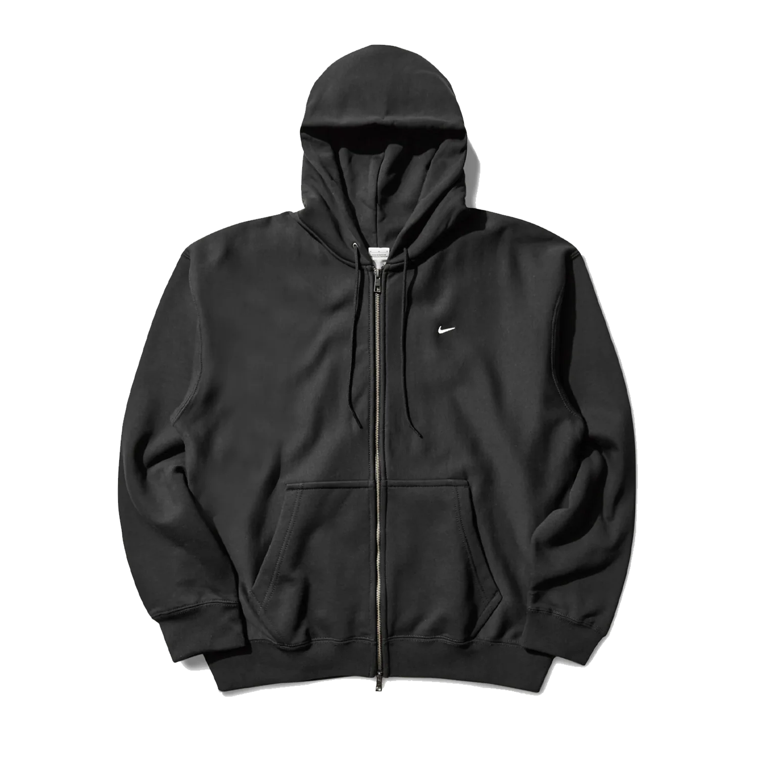 Nike Solo Swoosh Men's Full-Zip Fleece Hoodie - Black