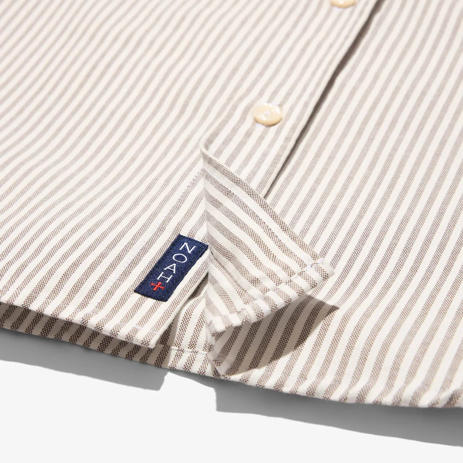 Oxford Shirt - White/Brown - Image 3