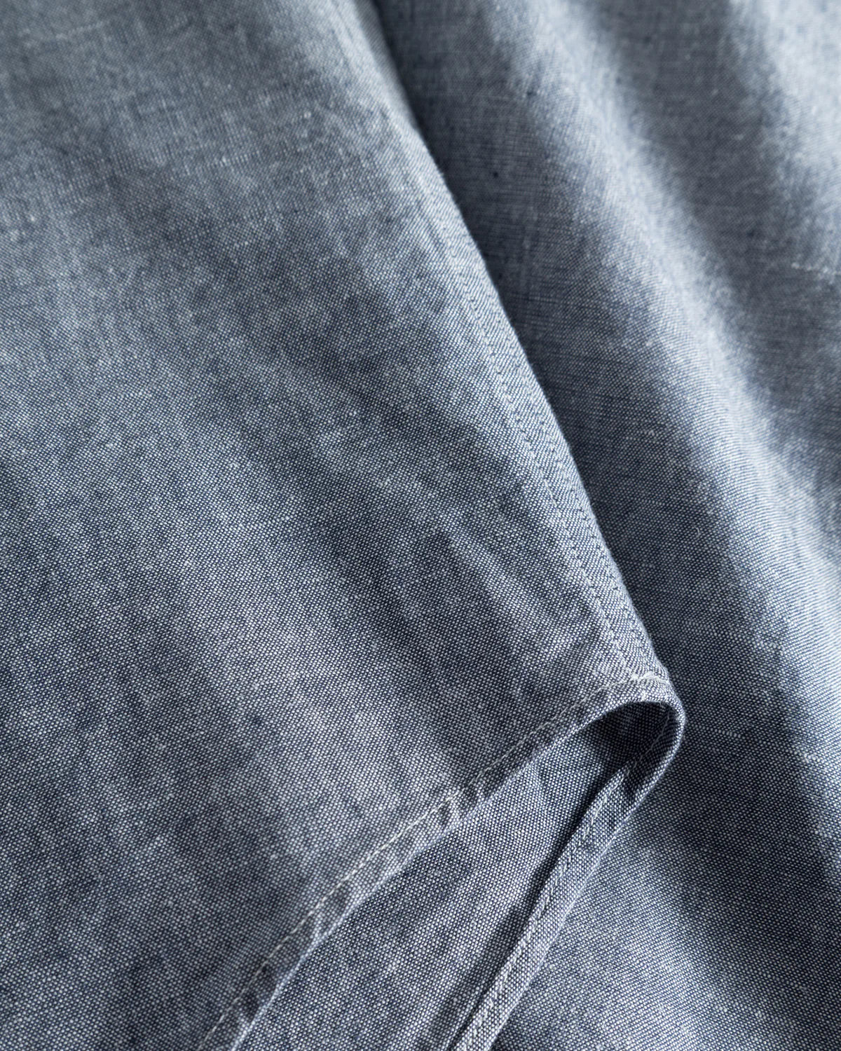 Algot Relaxed L/S Cotton Linen Shirt - Dark Navy - Image 3