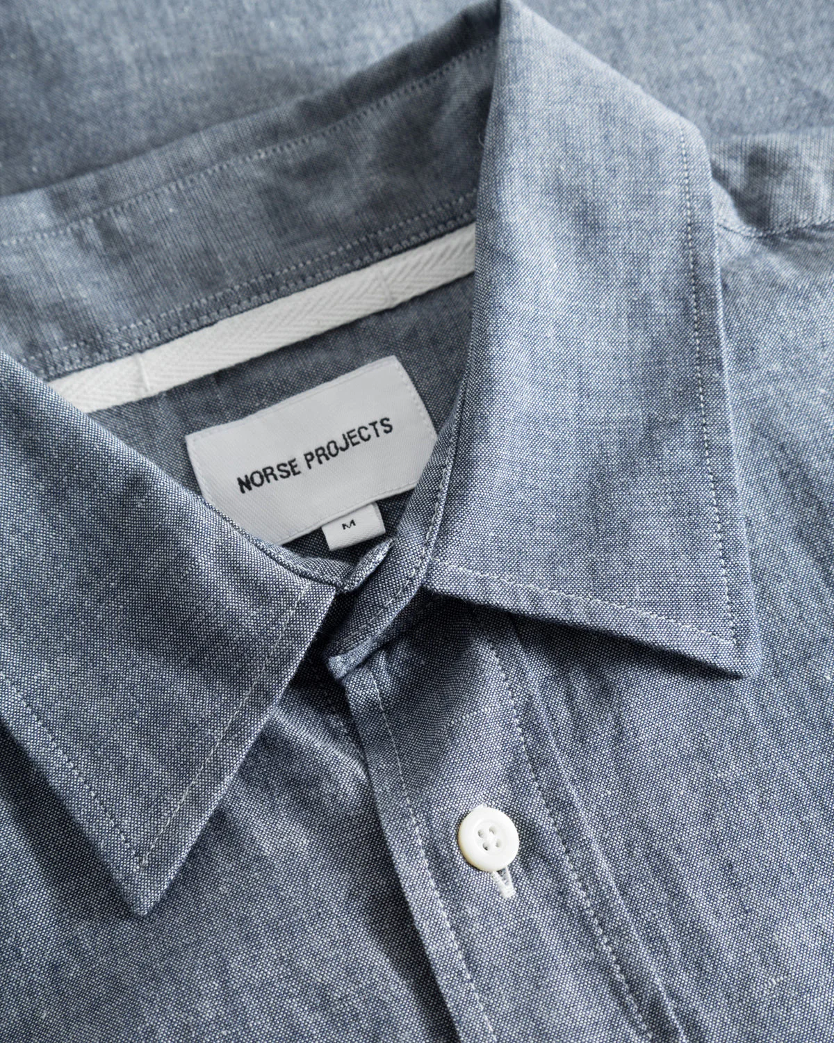 Algot Relaxed L/S Cotton Linen Shirt - Dark Navy - Image 4