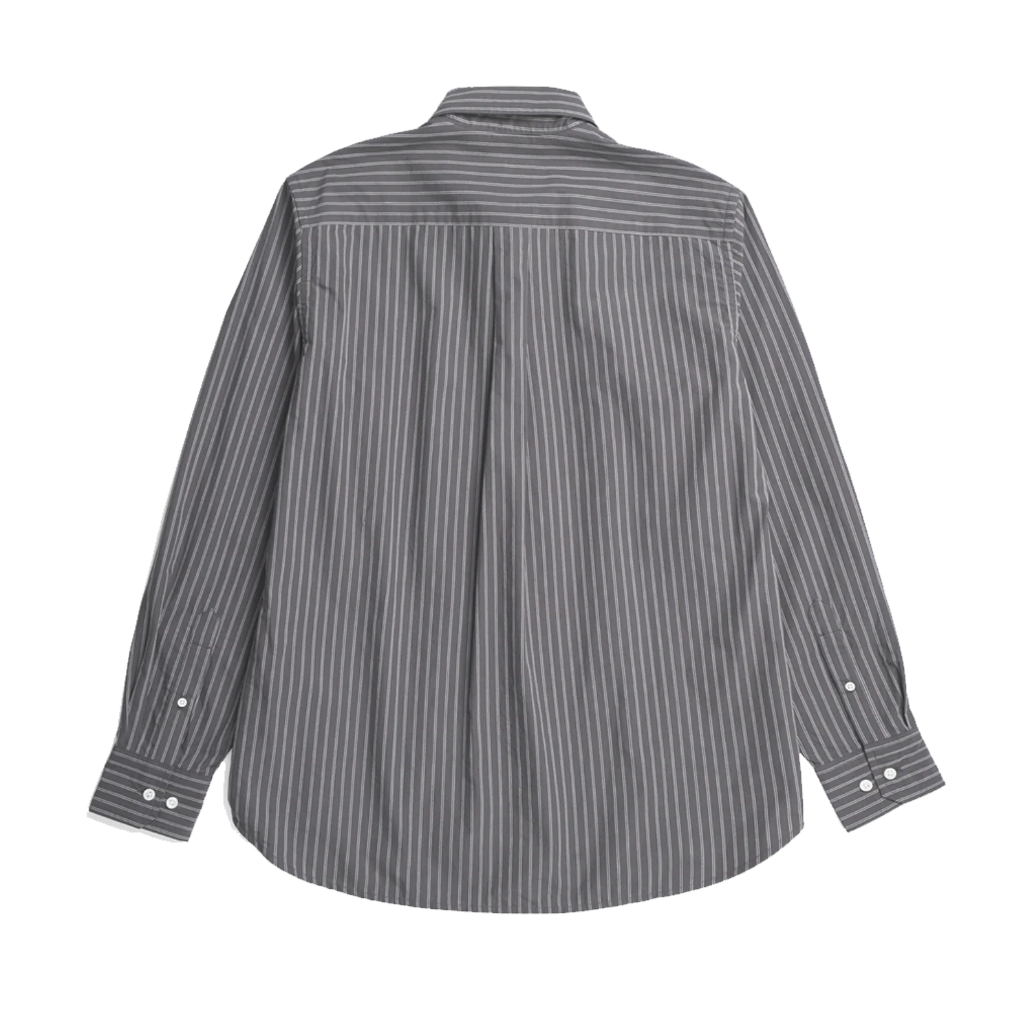 Algot Poplin Stripe Shirt - Graphite - Image 3