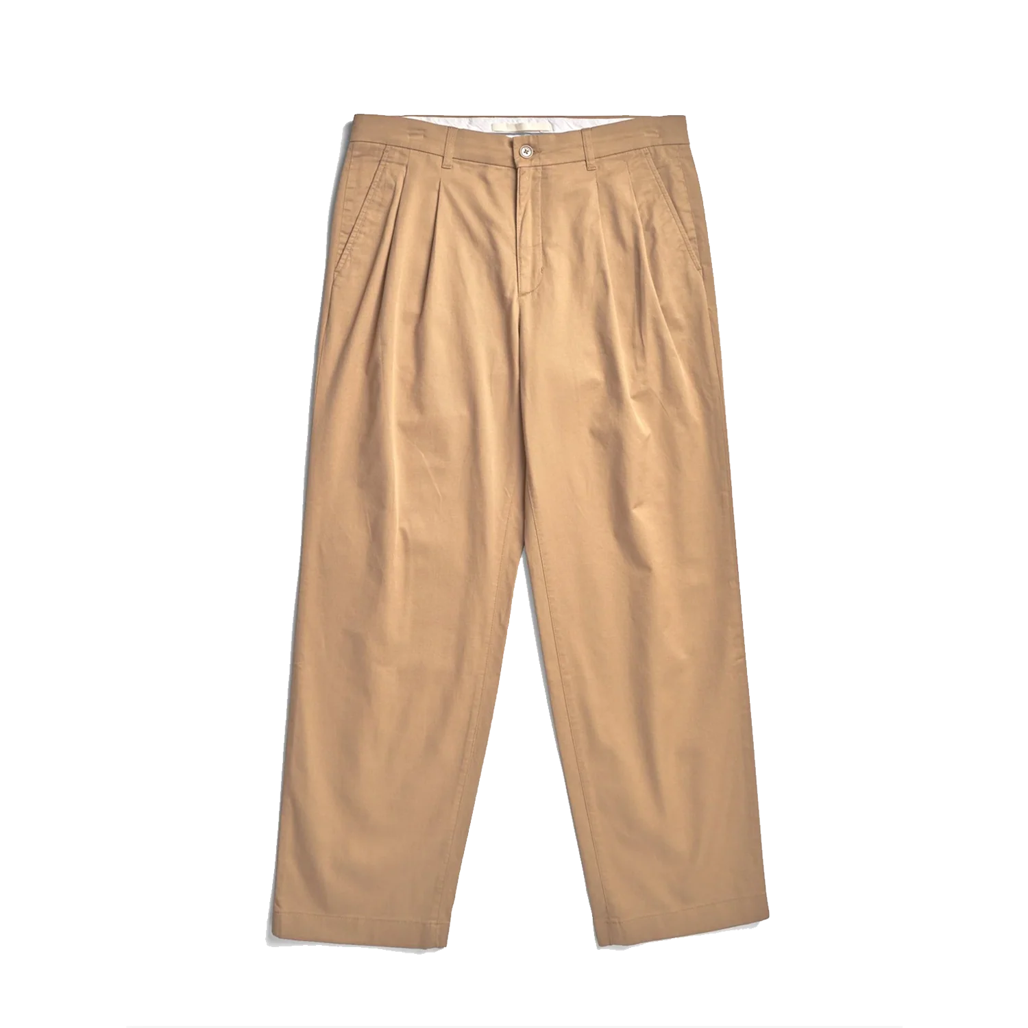 Benn Relaxed Twill Pleated Trouser - Utility Khaki