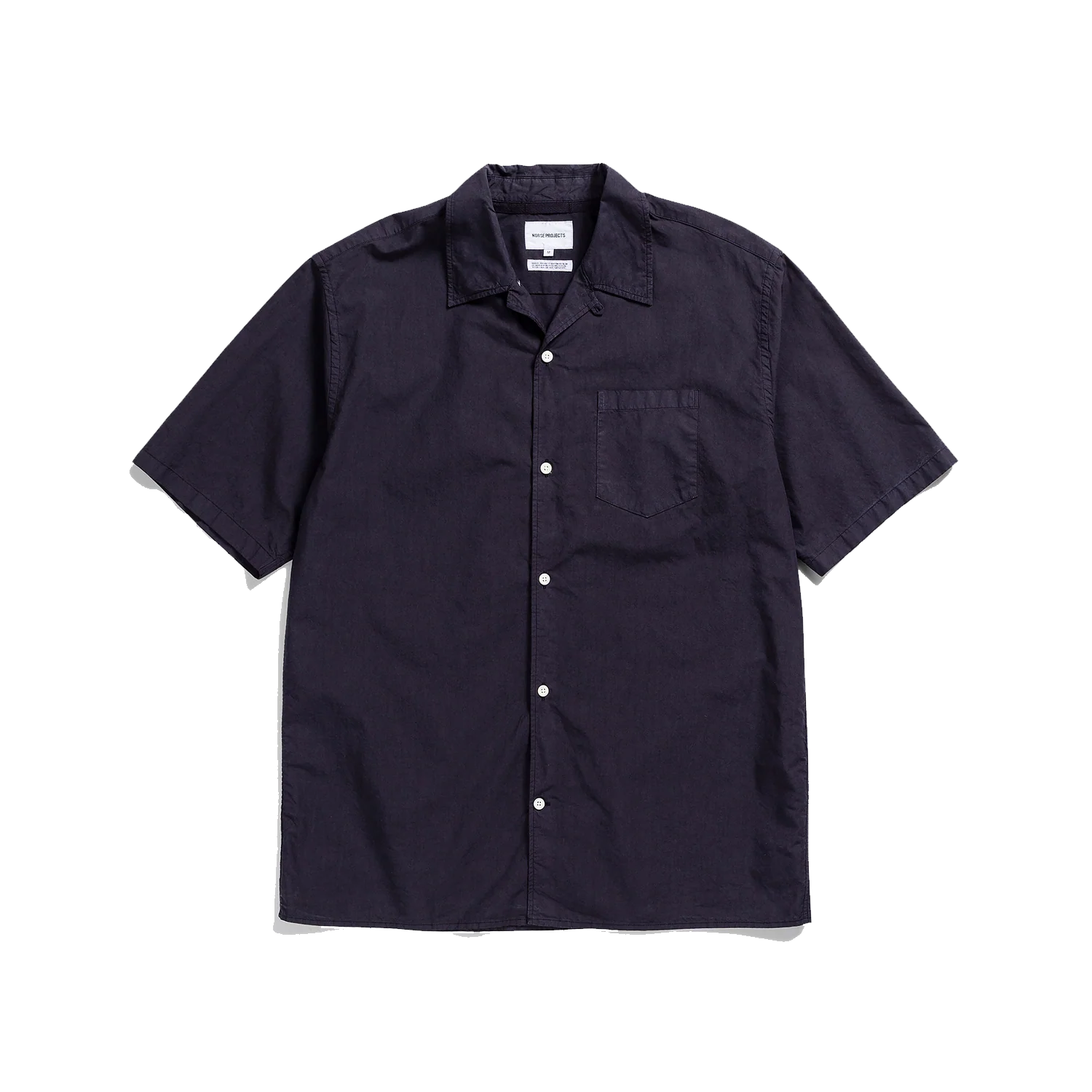Carsten S/S Cotton Tencel Shirt - Dark Navy