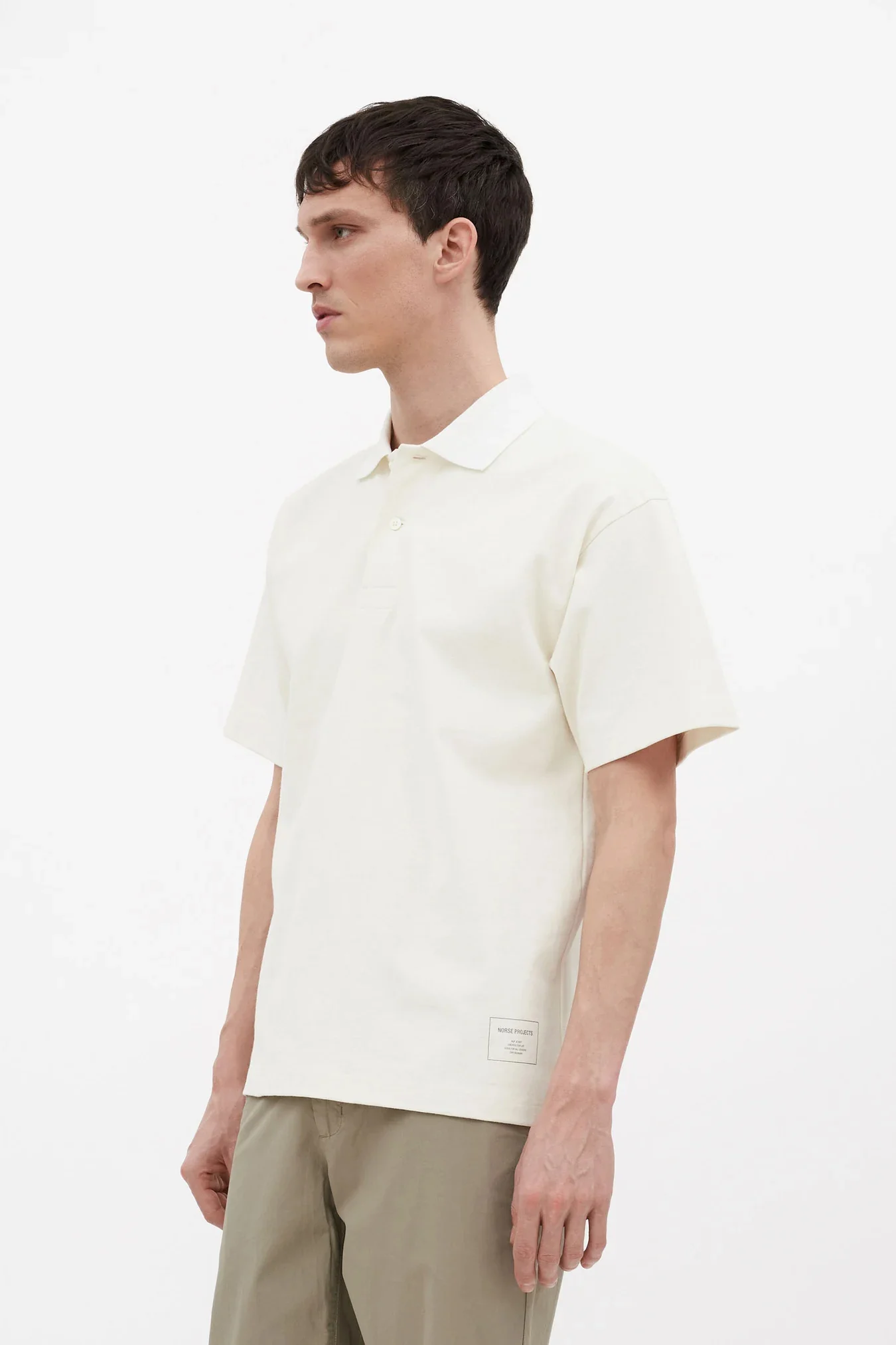 Espen Printed S/S Printed Polo - Ecru - Image 4