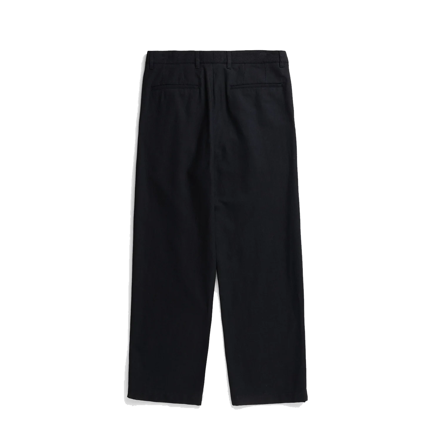 Hestur Relaxed Cotton Linen Twill Pleated Trouser - Dark Navy - Image 3