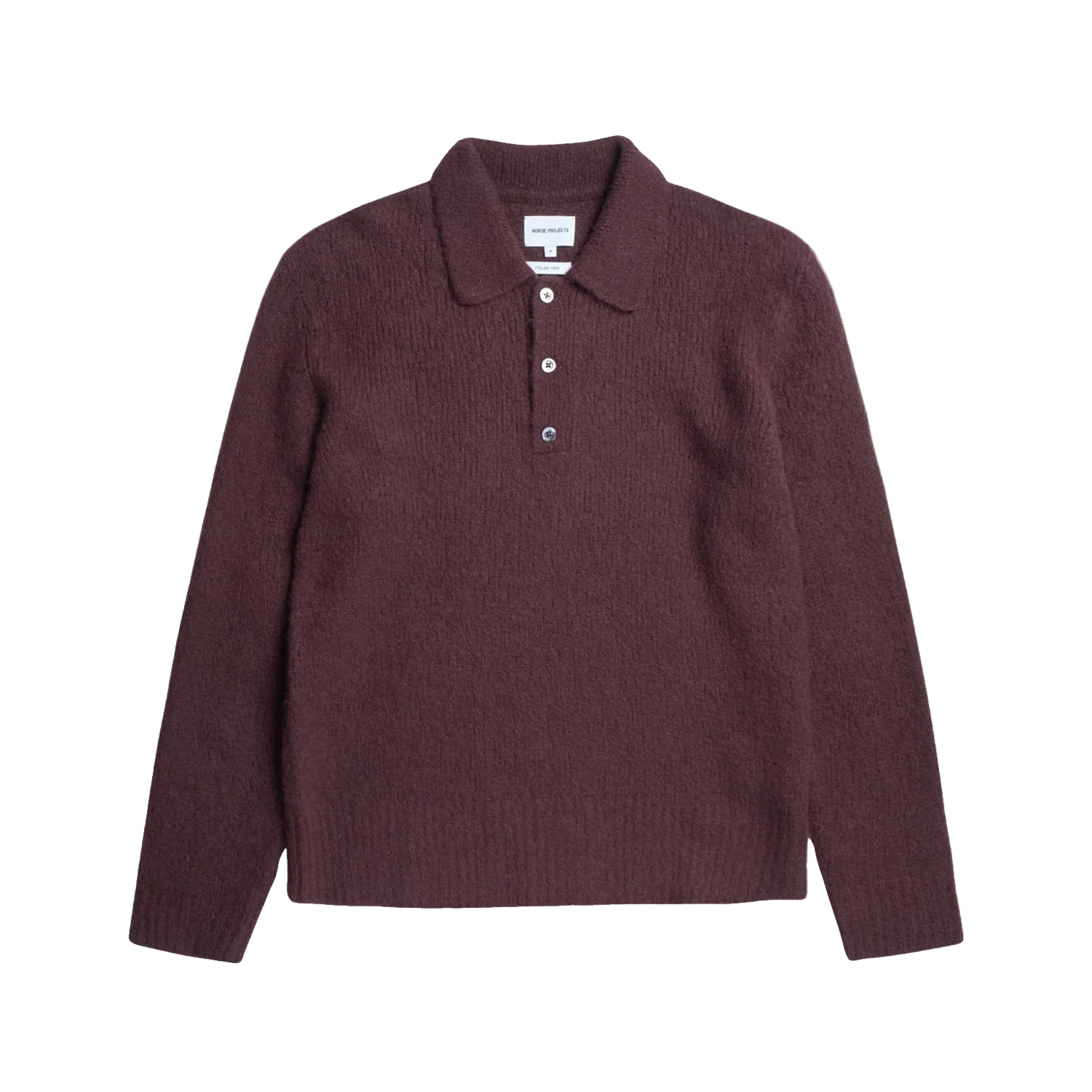 Rasmus Relaxed Brushed Polo - Mahogany