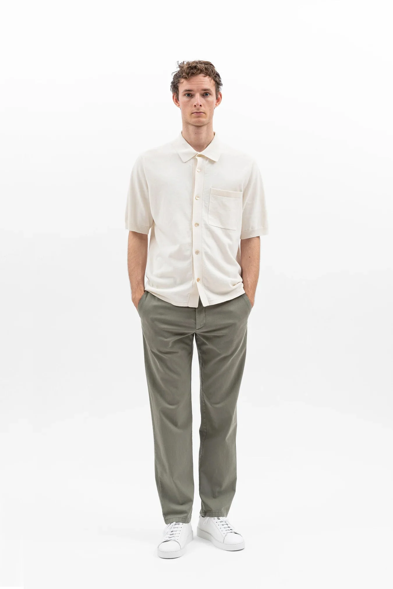 Rollo S/S Cotton Linen Shirt - Kit White - Image 5