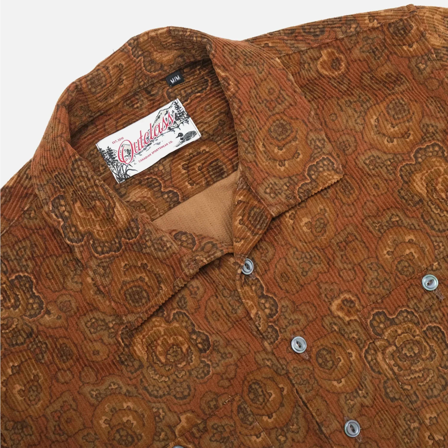 Printed Corduroy Club shirt - Bronze - Image 2
