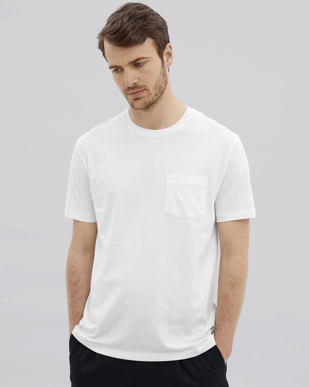 S/S Pocket T-Shirt - White - Image 2