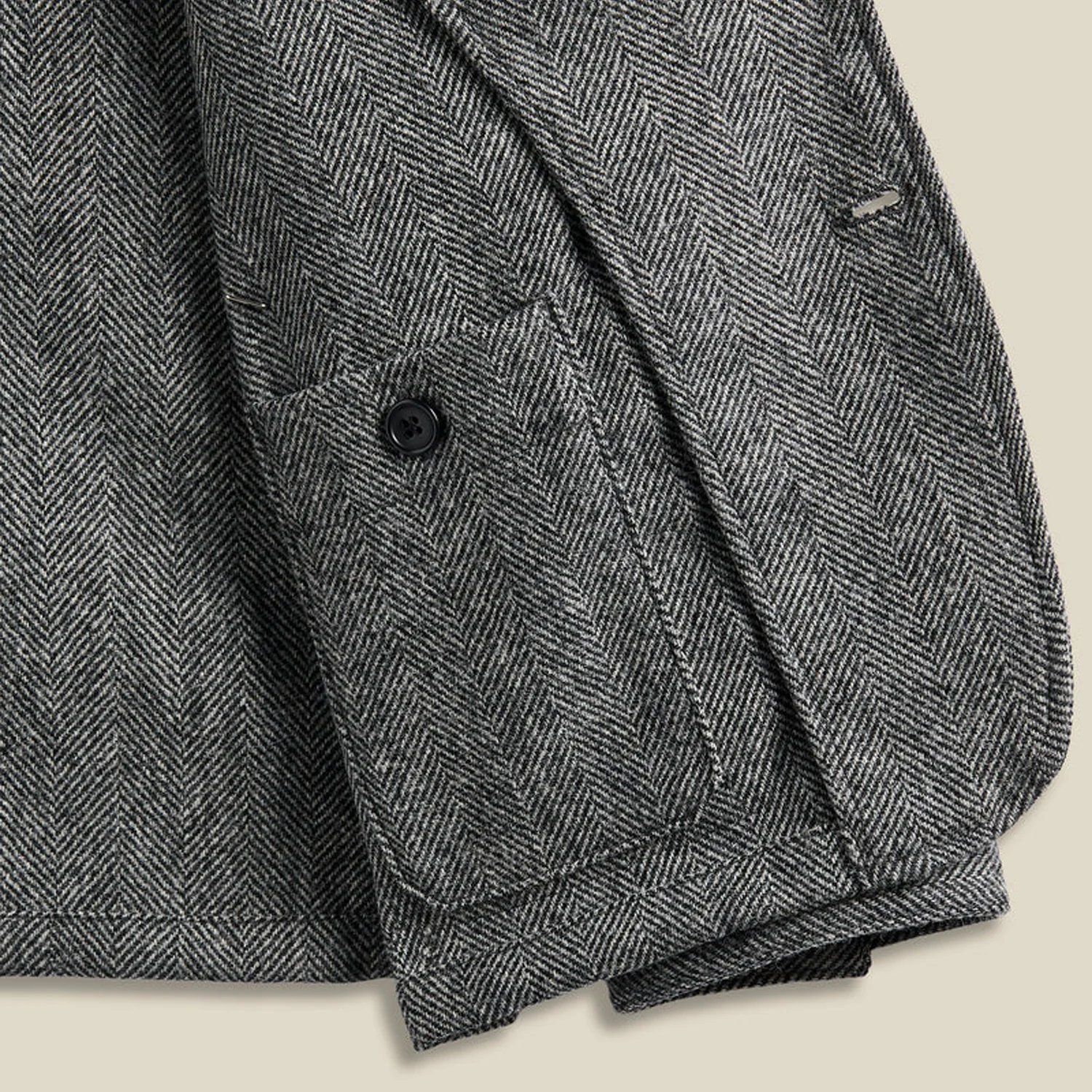 Labura Herringbone Wool - Grey - Image 3