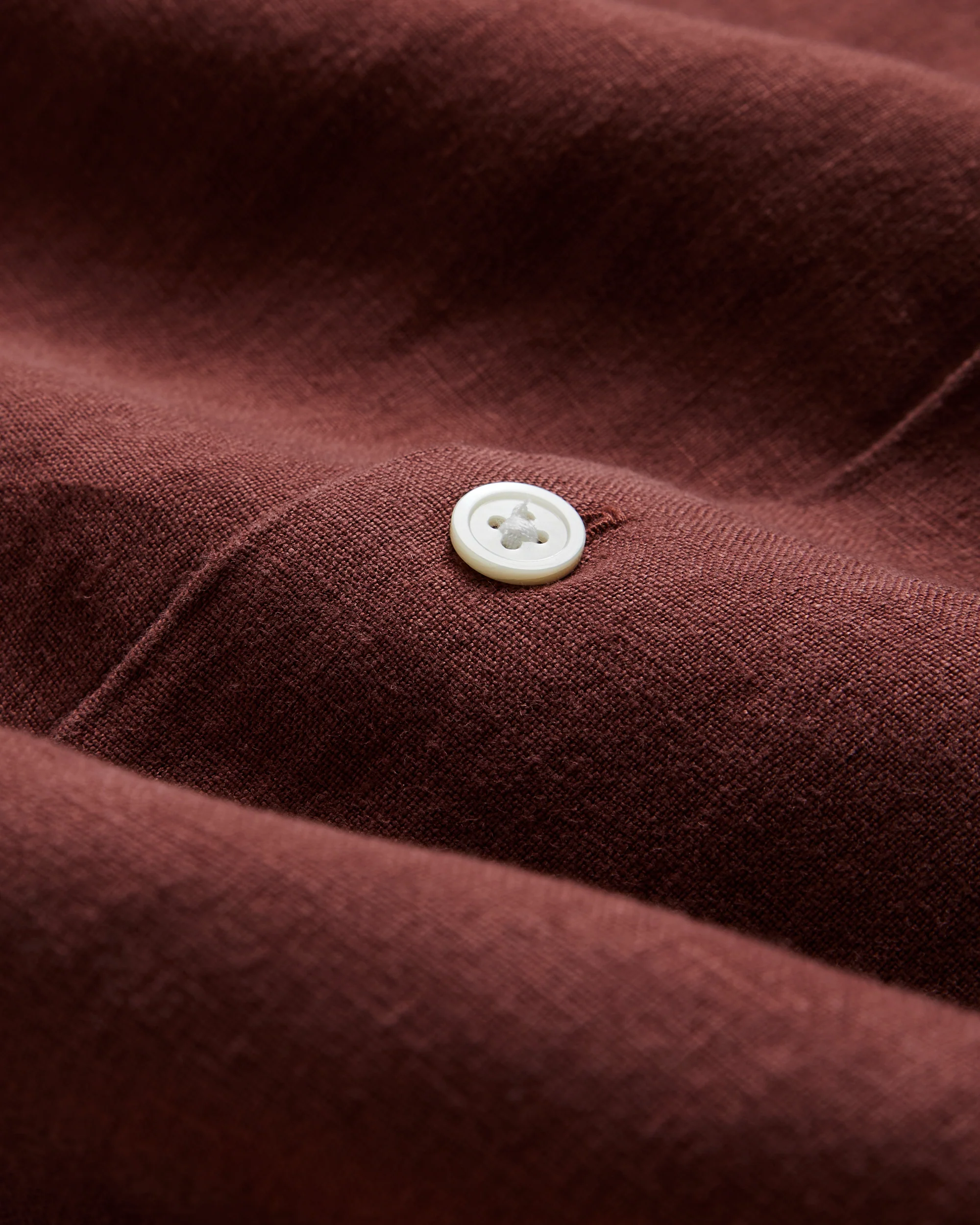 Linen Camp Collar - Bordeaux - Image 2