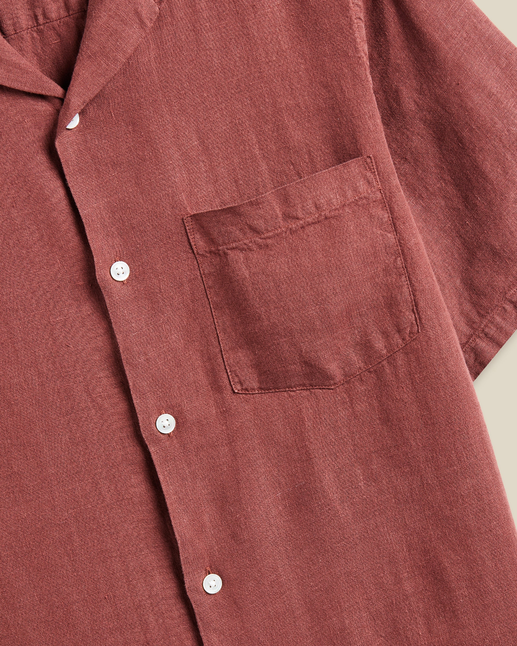 Linen Camp Collar - Bordeaux - Image 4