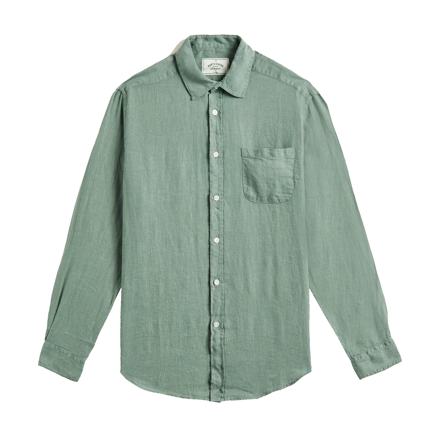 Linen Long Sleeve - Dry Green