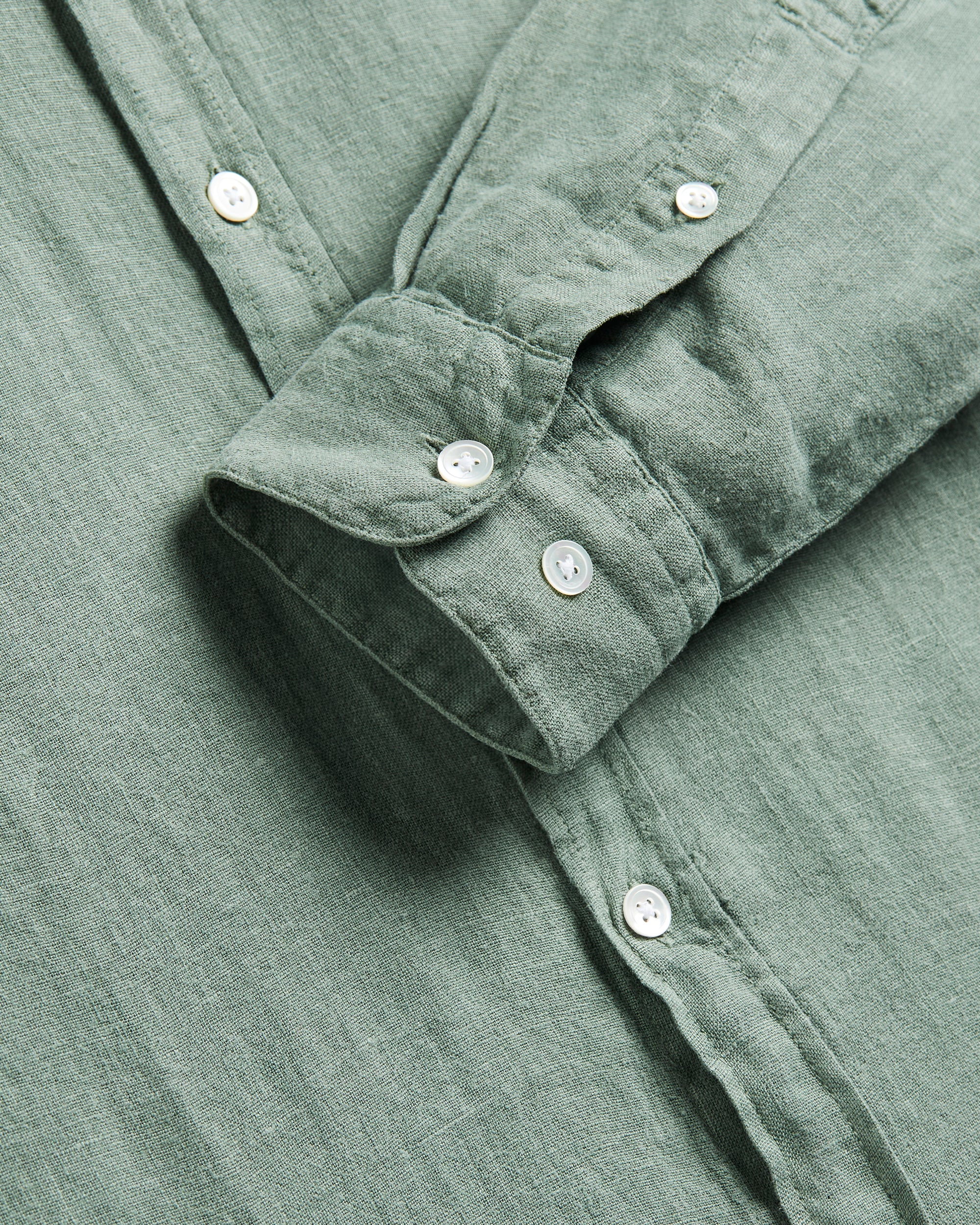 Linen Long Sleeve - Dry Green - Image 3
