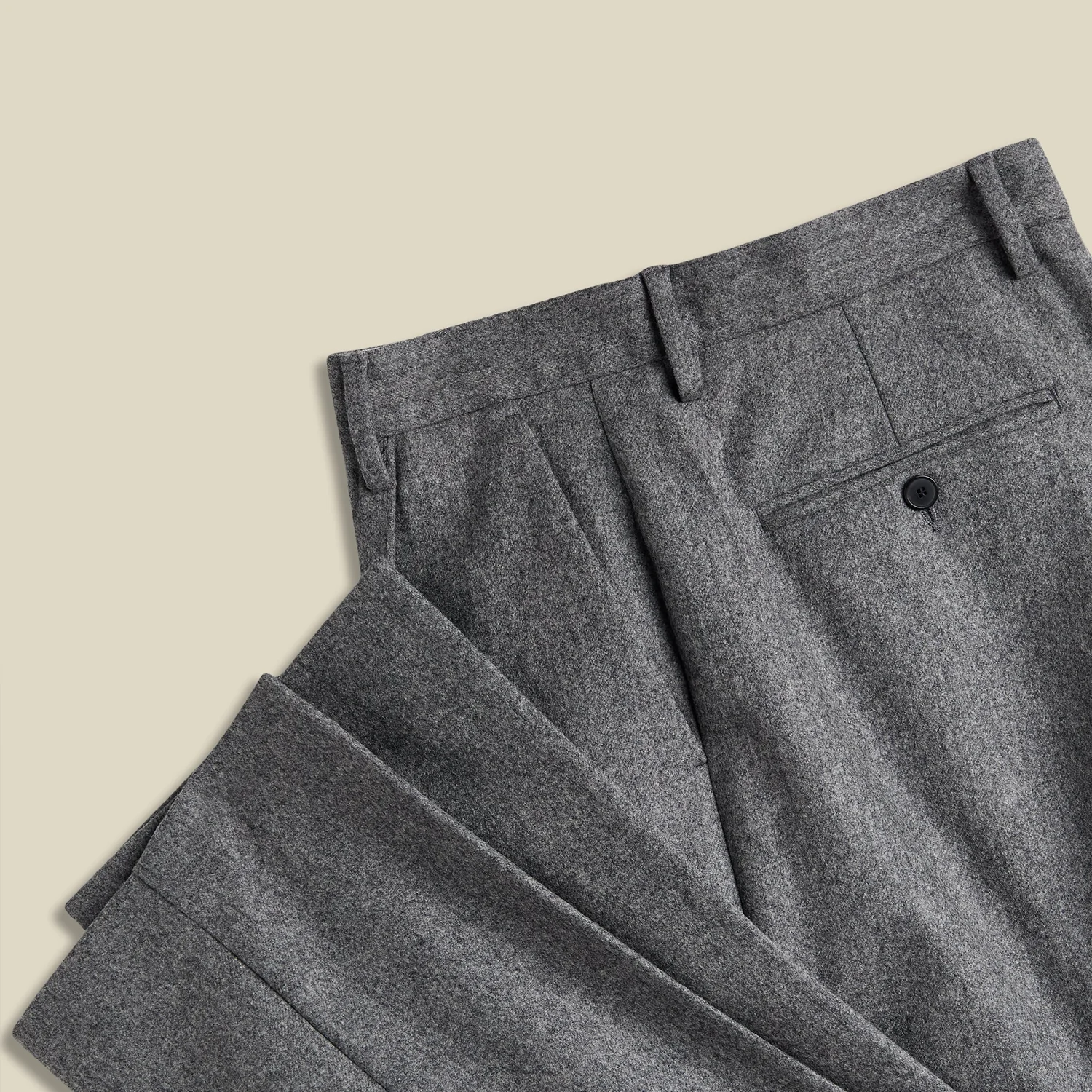 Single Pleat Trouser - Grey - Image 3
