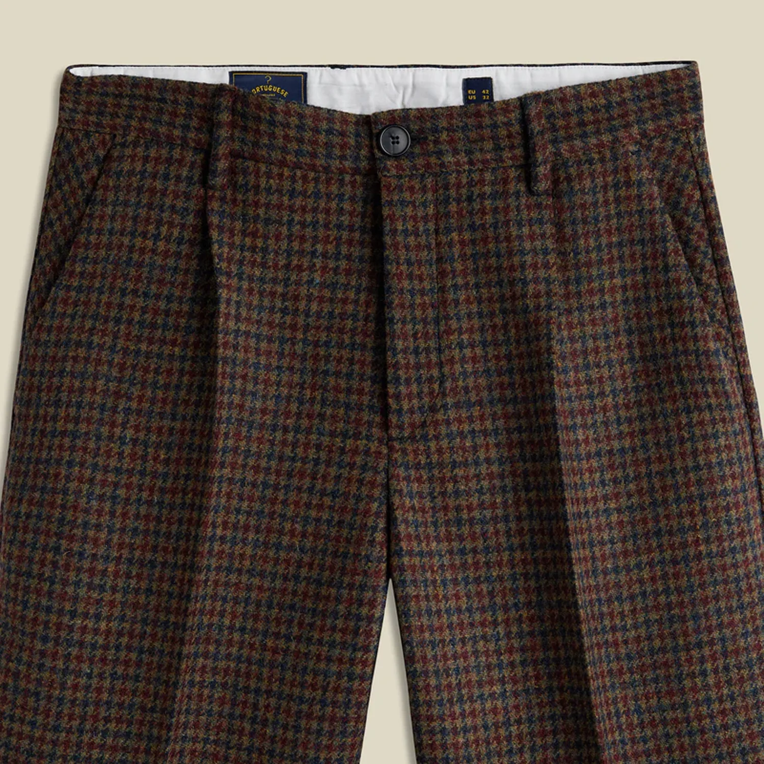 Single Pleat Trouser - Pied Poule - Image 2