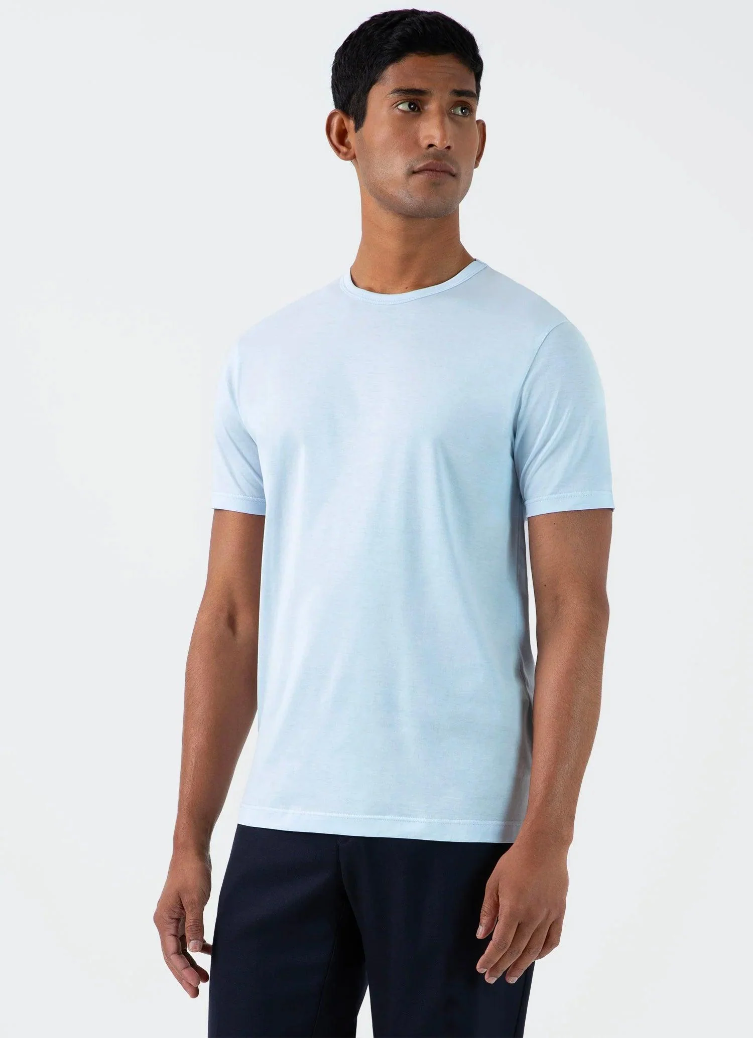 S/S Crew Neck Tee - Light Blue - Image 3