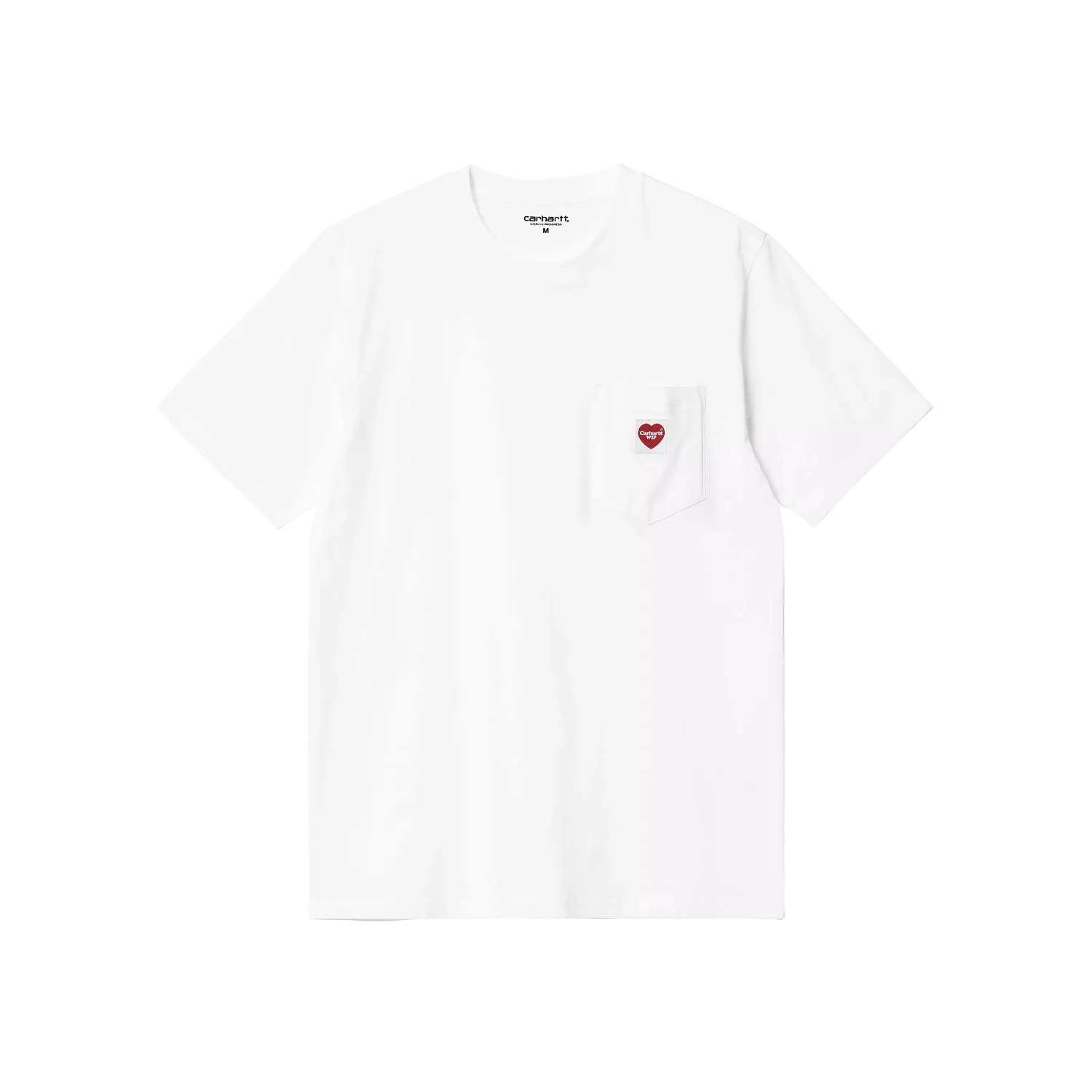S/S Pocket Heart T-Shirt - White / Red