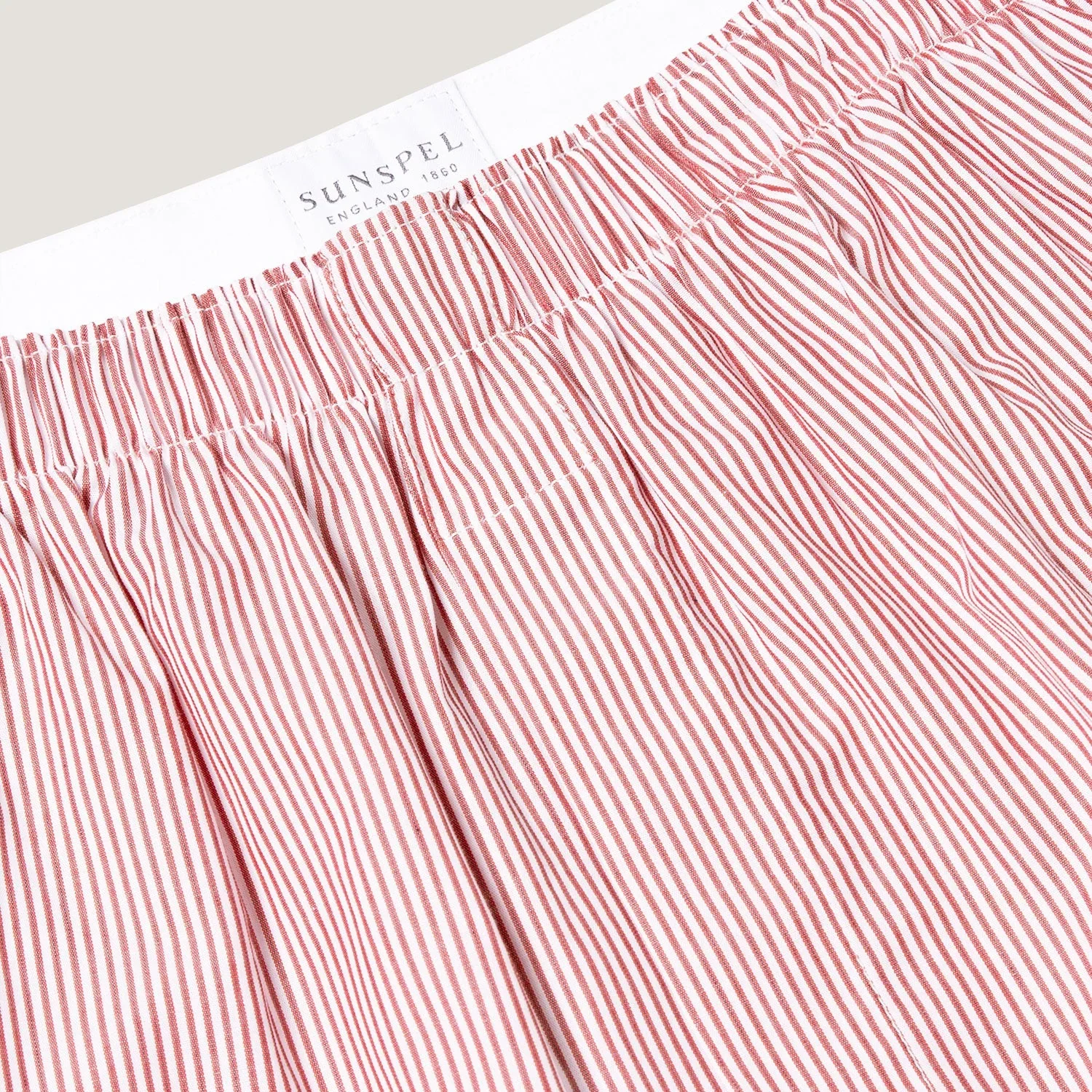 Classic Boxer Short - White/Red/Navy Pinstripe - Image 2