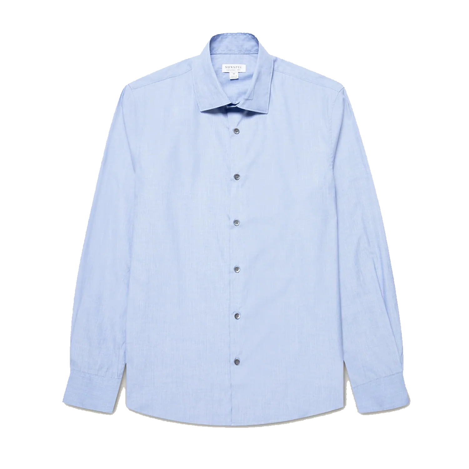 Cotton Stretch LS Shirt - Light Blue