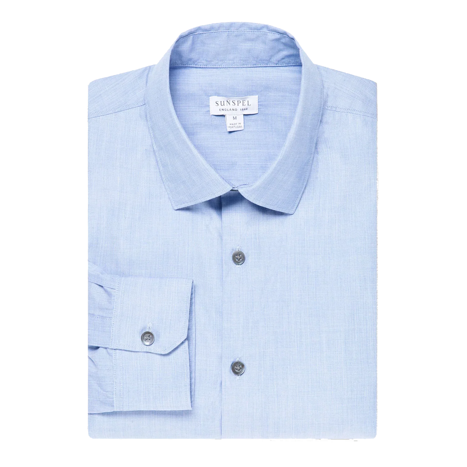 Cotton Stretch LS Shirt - Light Blue - Image 2