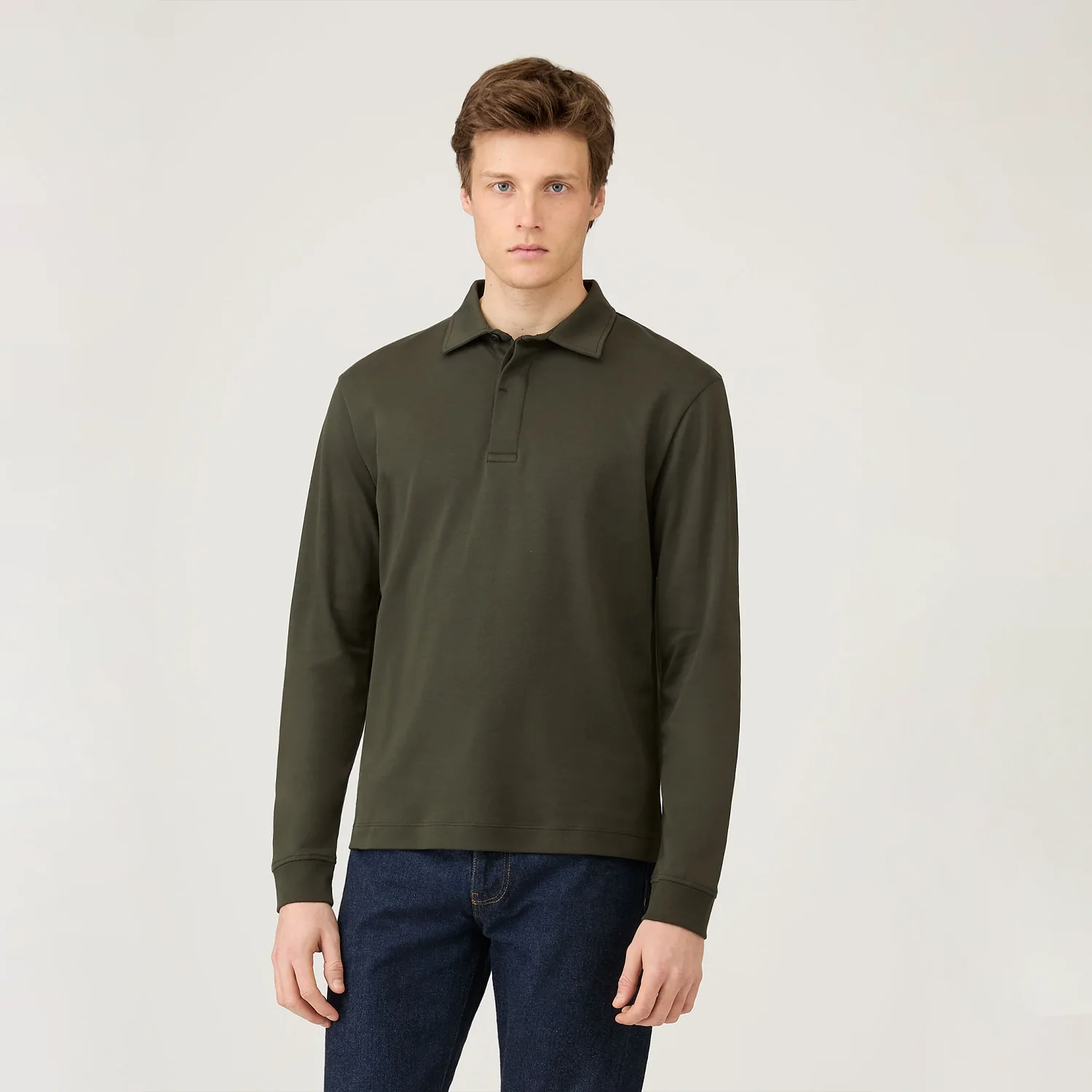 Heavyweight Rugby Polo Shirt -Dark Green - Image 3