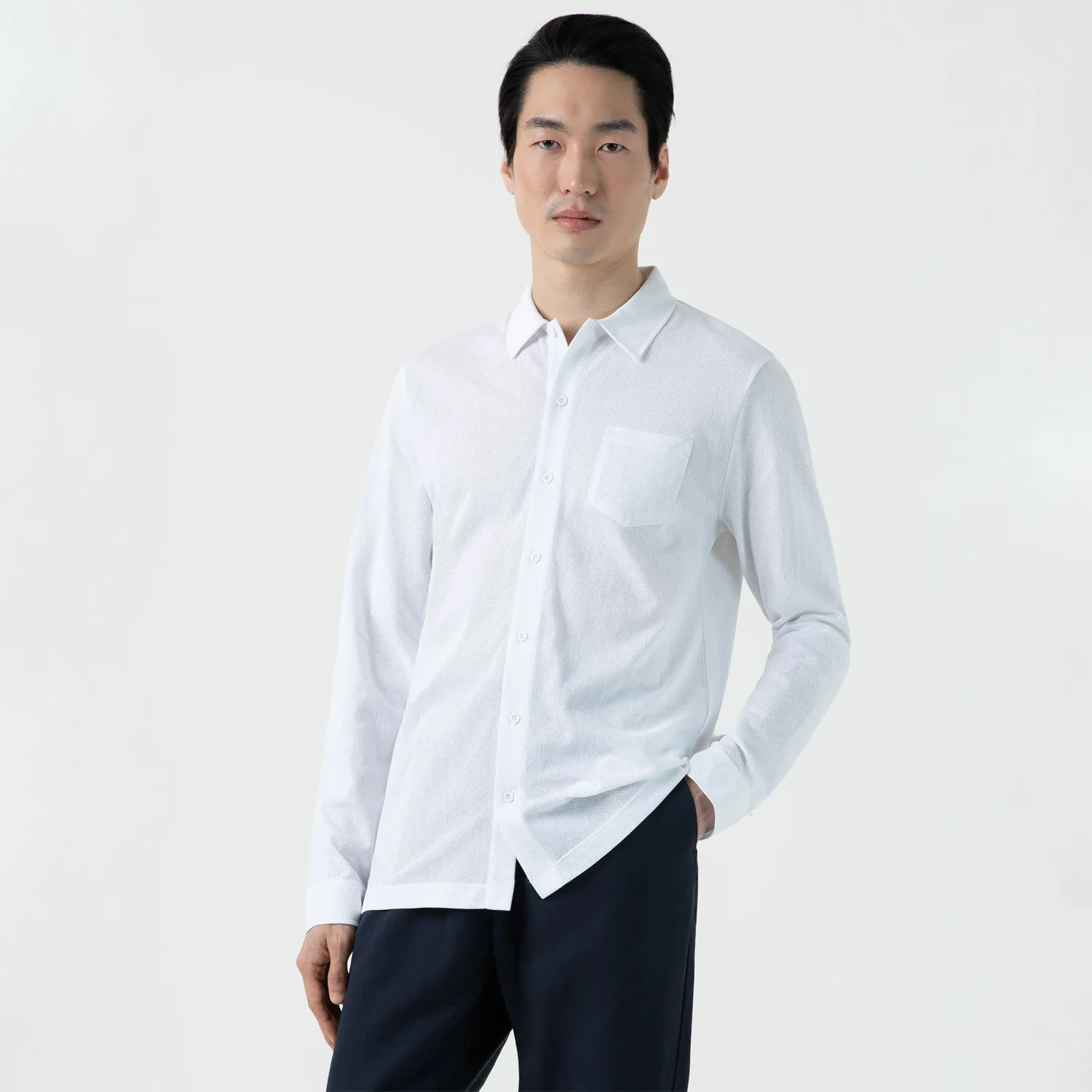 Long Sleeve Riviera Shirt - White - Image 5
