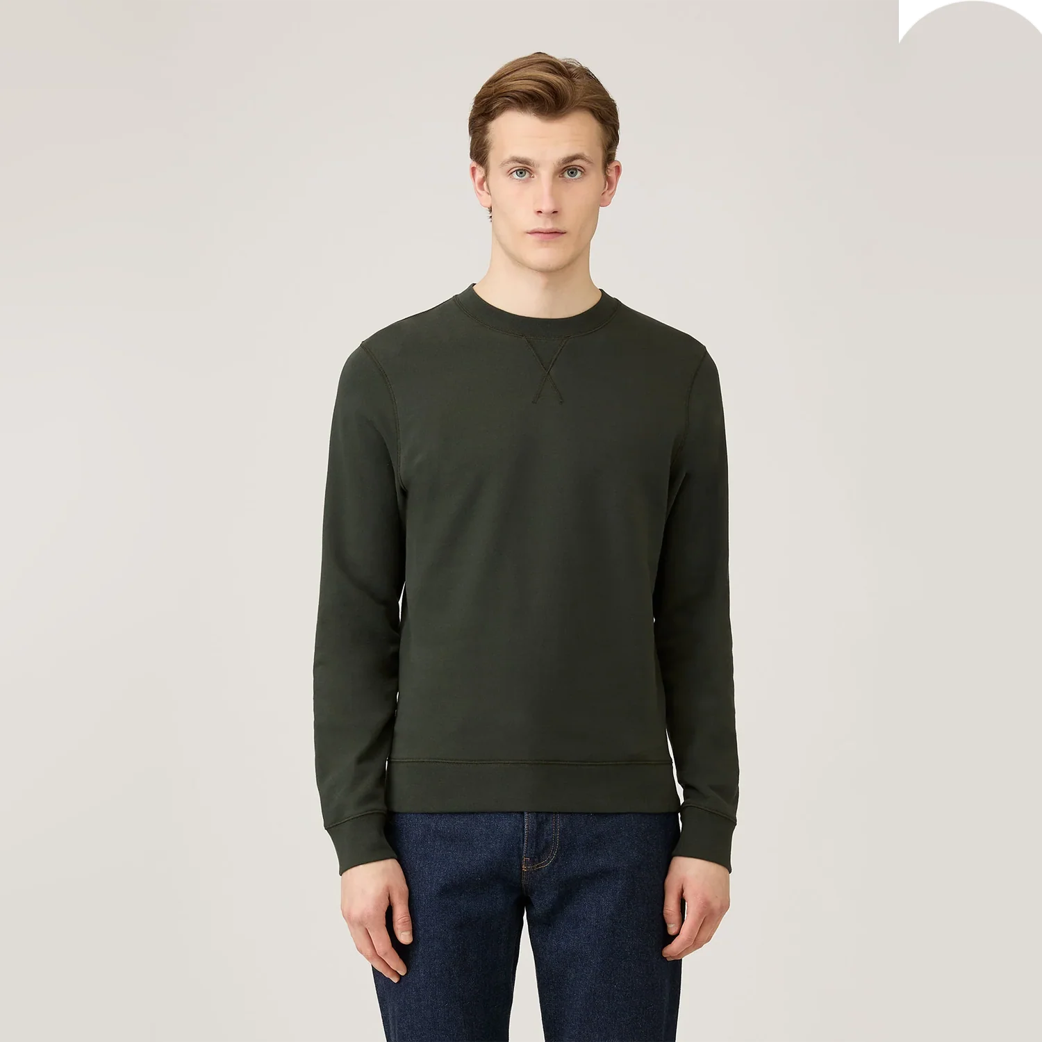 Loopback Sweatshirt - Dark Green - Image 3