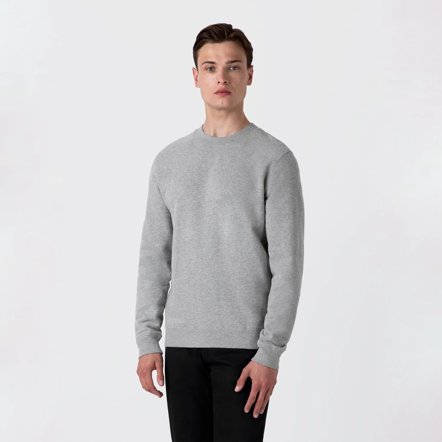 Loopback Sweatshirt - Grey Melange - Image 3