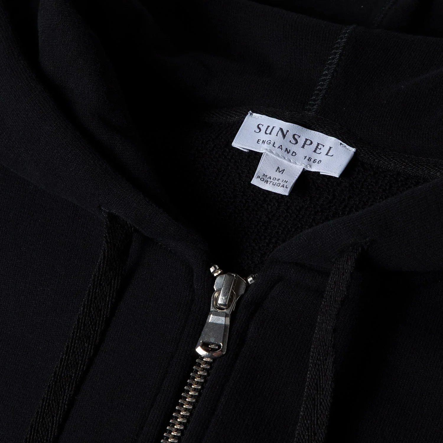 Loopback Zip-Up Hoodie - Black - Image 4