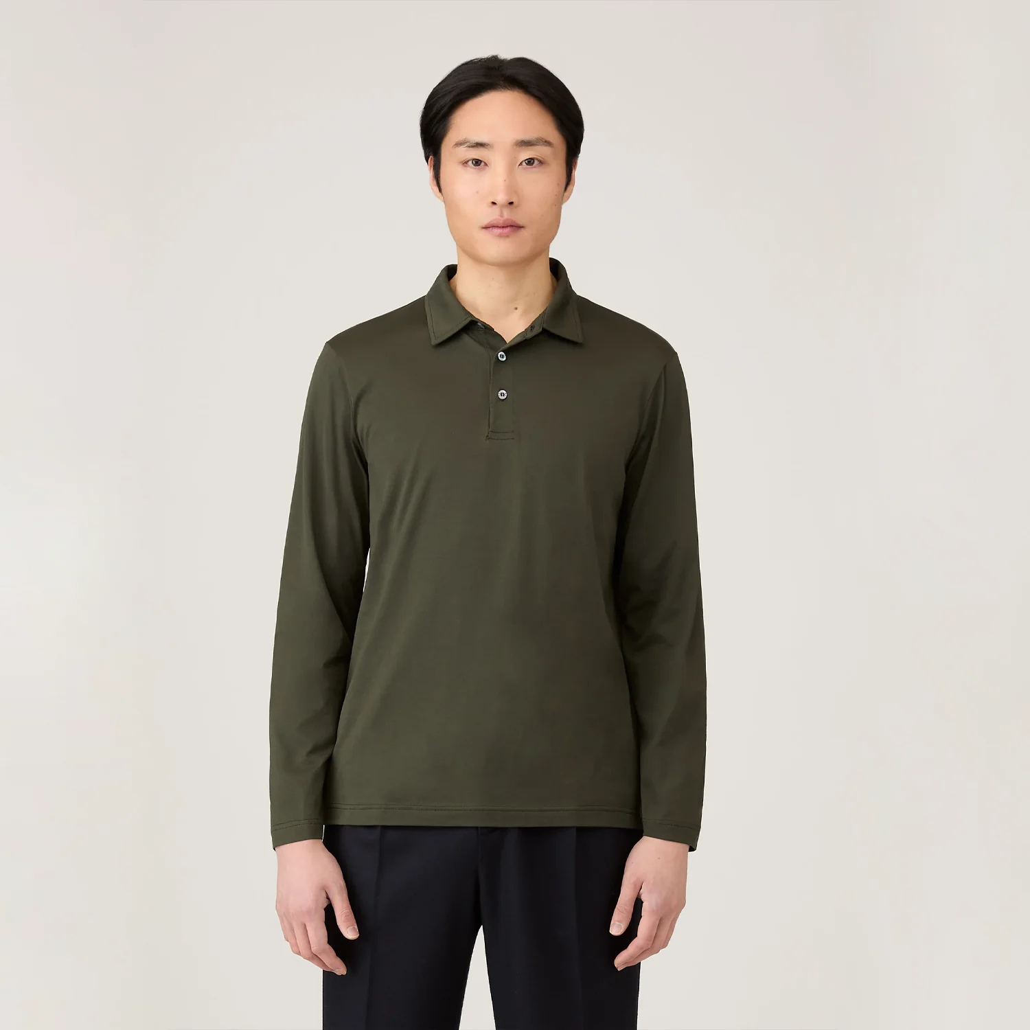 LS Jersey Polo - Dark Green - Image 3