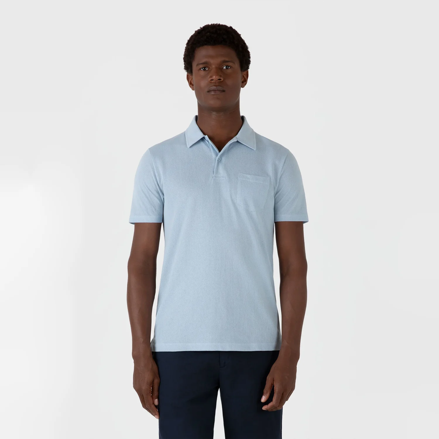 S/S Riviera Polo Shirt - Blue Mist - Image 3